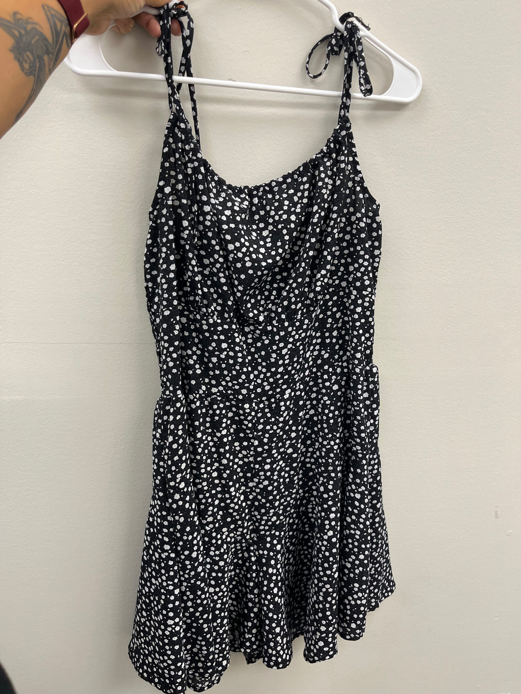 Used Women’s Black and White Romper