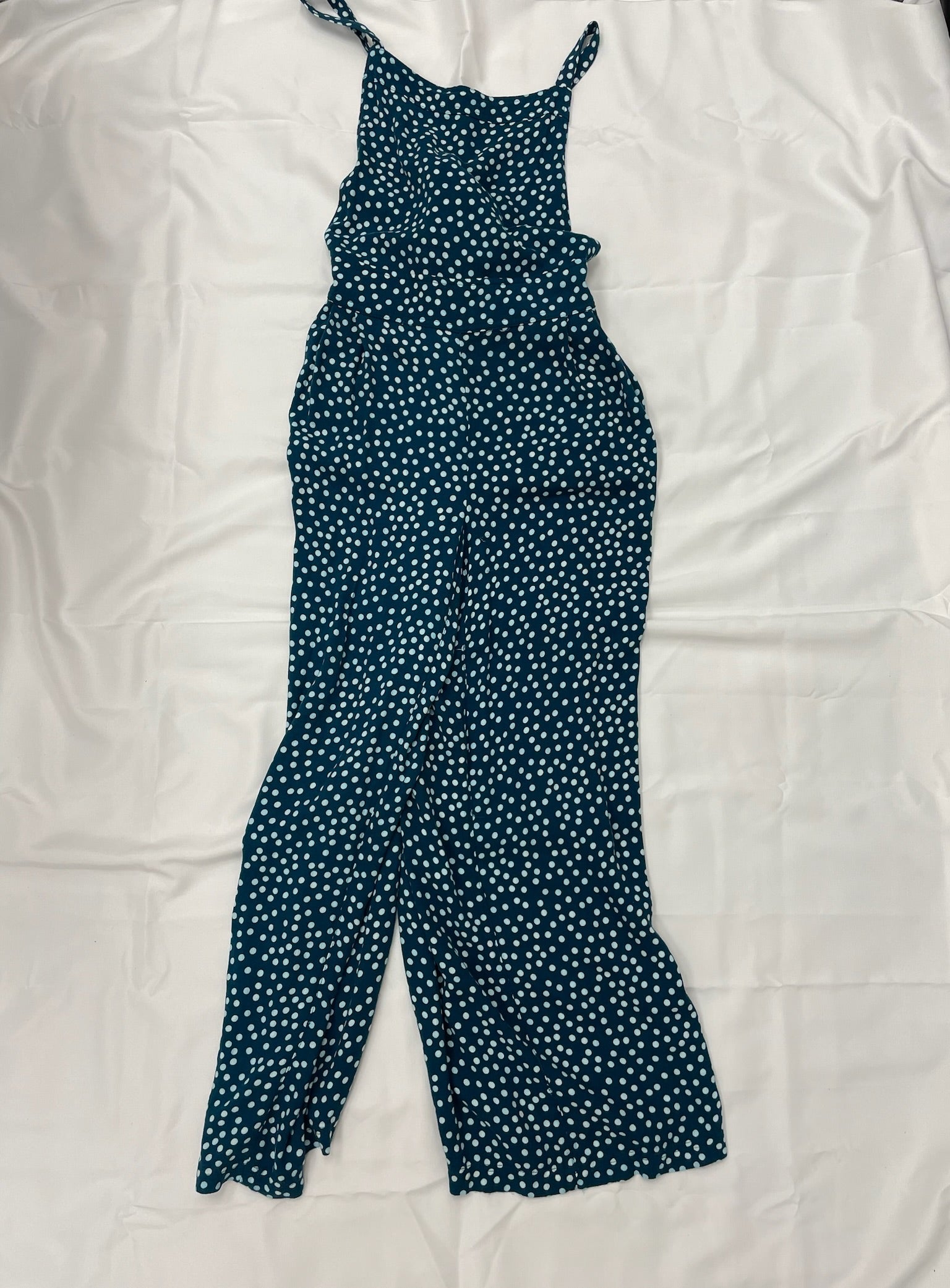 Women’s Blue Polka Dot Jumpsuit Overalls