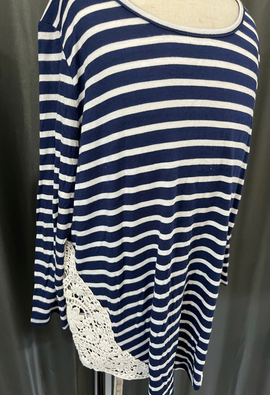 Girls Blue Striped Long Sleeve image 1
