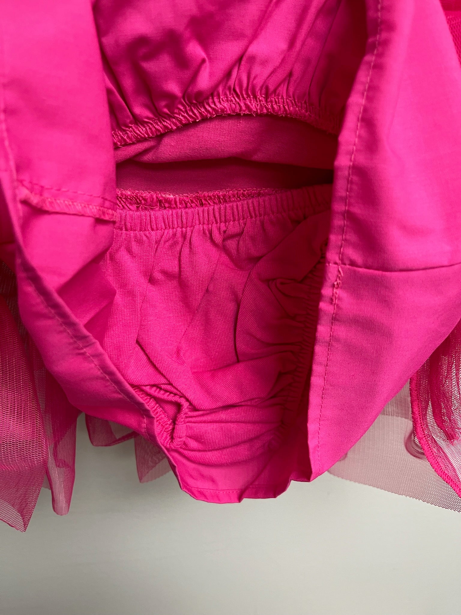 New Girls Pink Two Piece Dress & Underwear Set