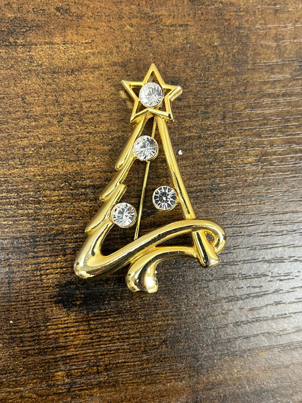 Used Vintage Christmas Brooch Pin
