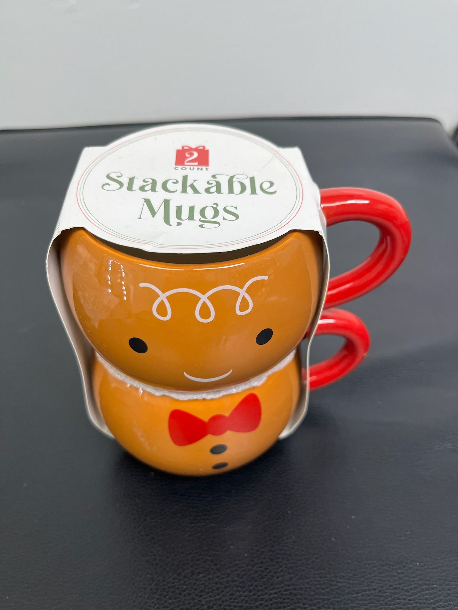 Two Piece Stackable Gingerbread Mugs image 1