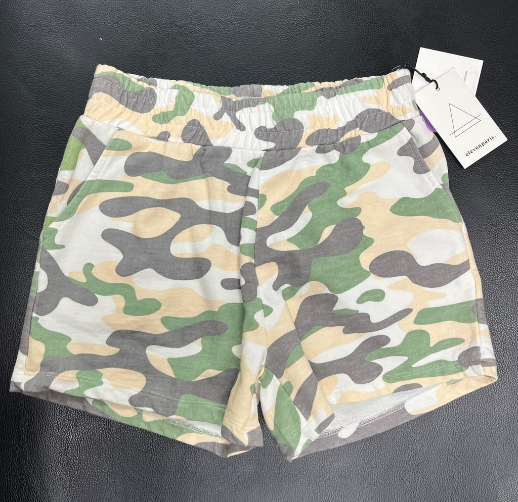 Girls Army Print Shorts