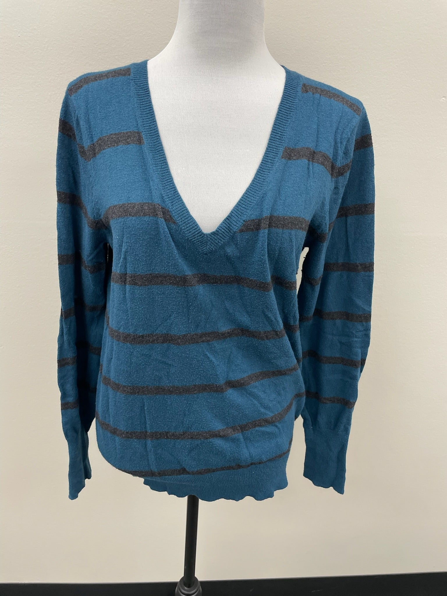 Women’s Blue Striped Long Sleeve Shirt