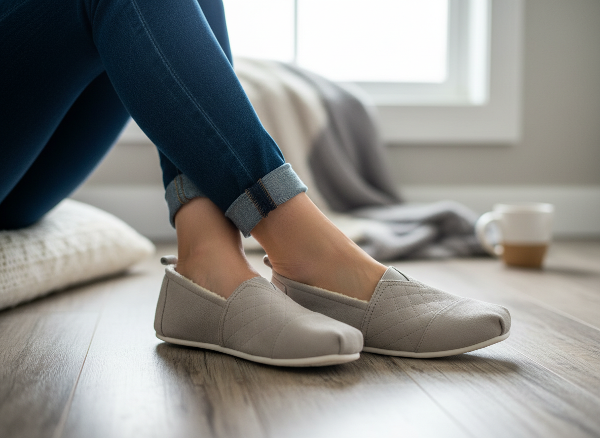 Women’s Grey Slip On Shoes