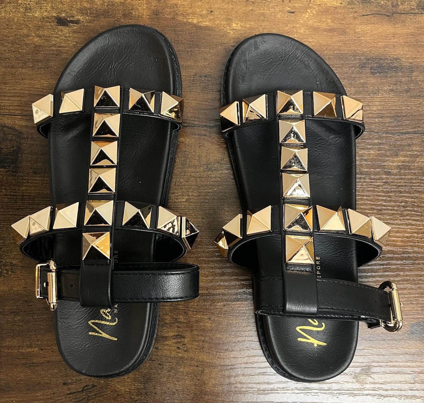 Women’s Black Stud Sandals