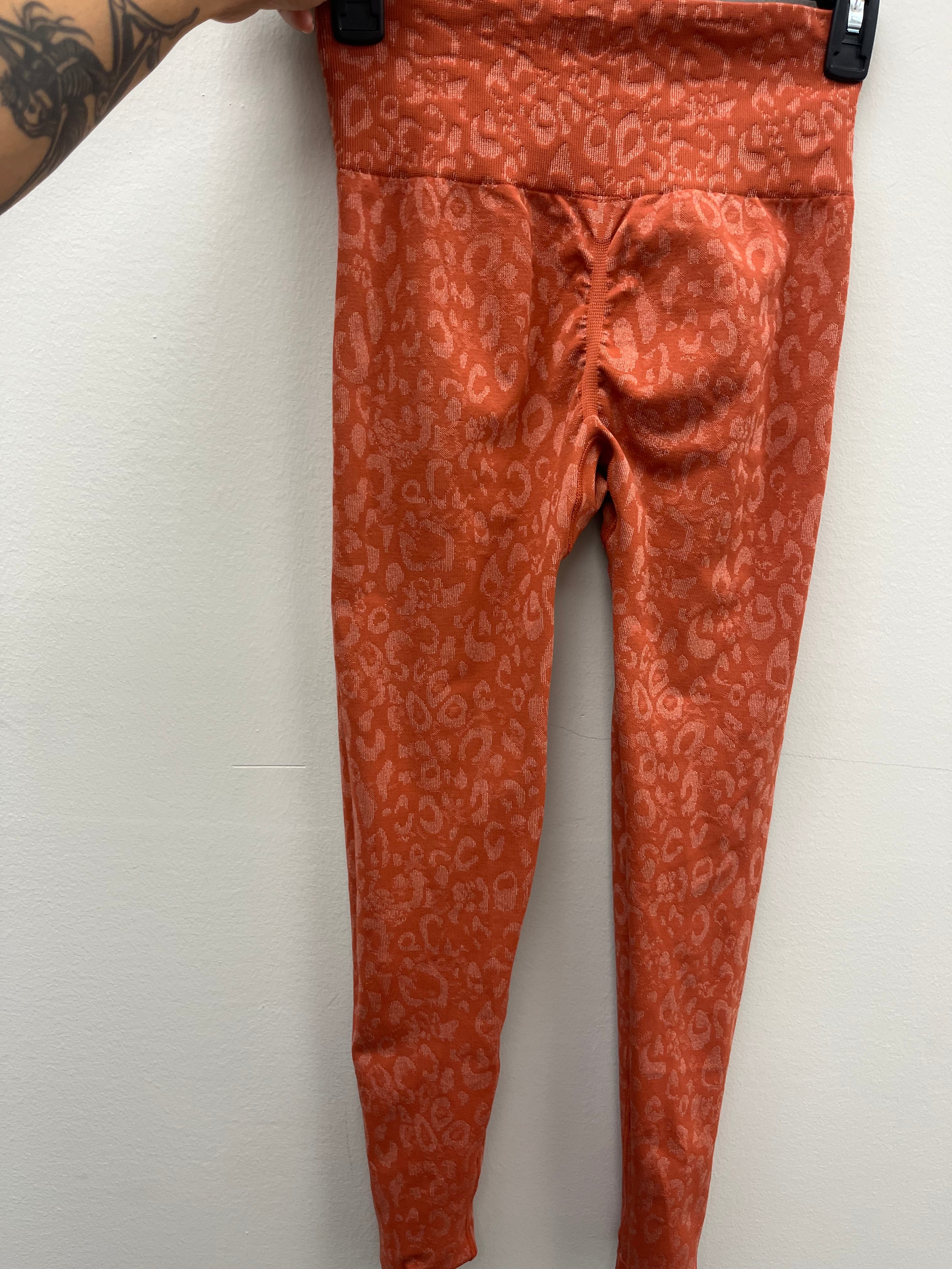 Used Women’s Orange Leopard Athletic Pants