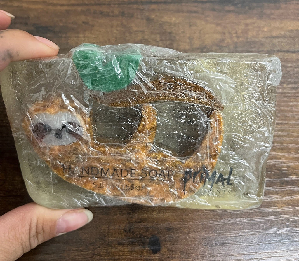 Kiwi Scented Handmade Sloth Soap Bar