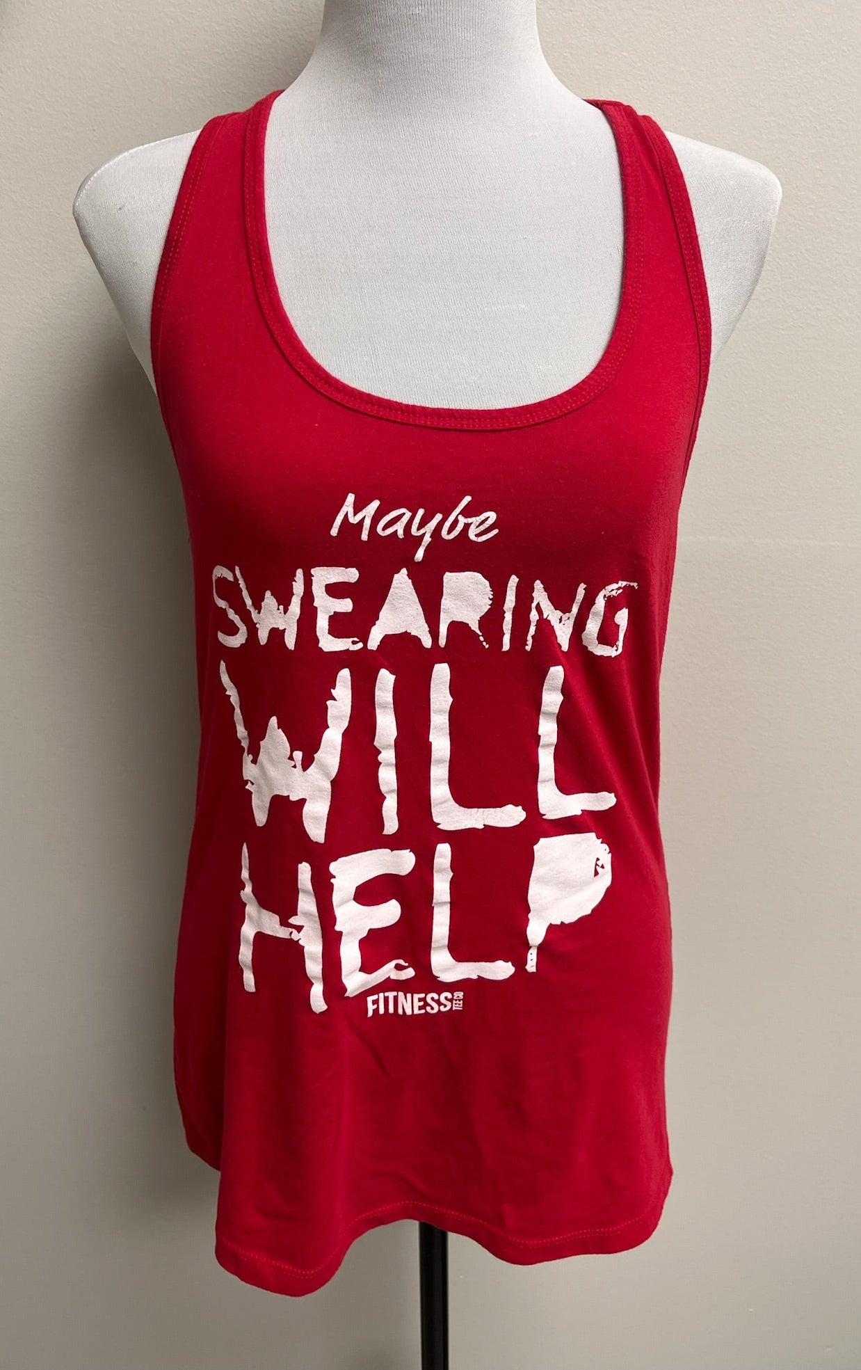 Women’s Red Maybe Swearing Will Help Tank Top