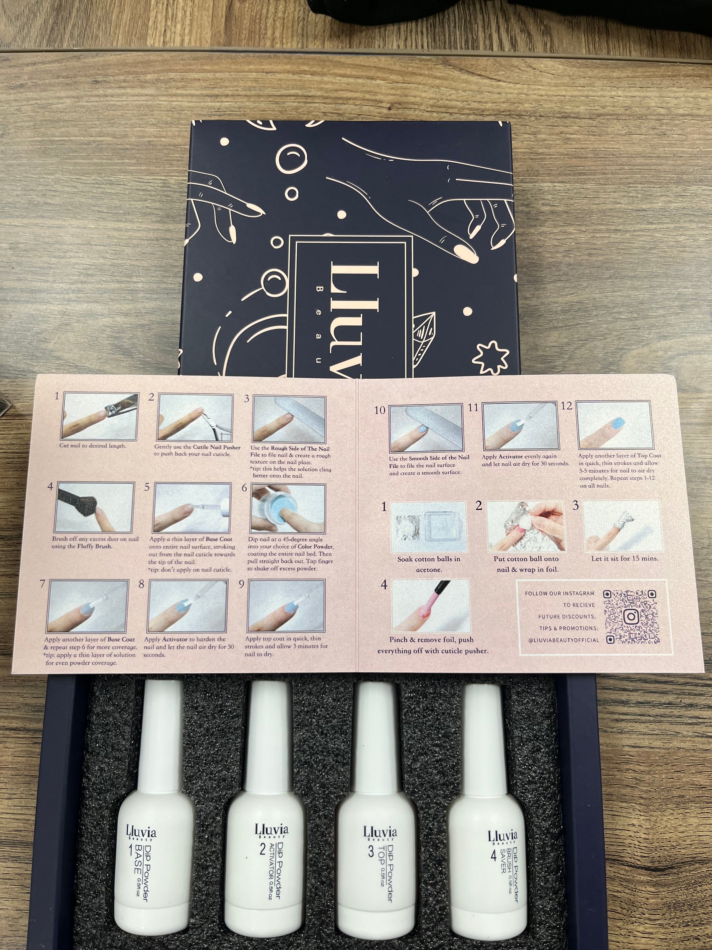 New 12 Dip Colored Powder Gel Nail Sets