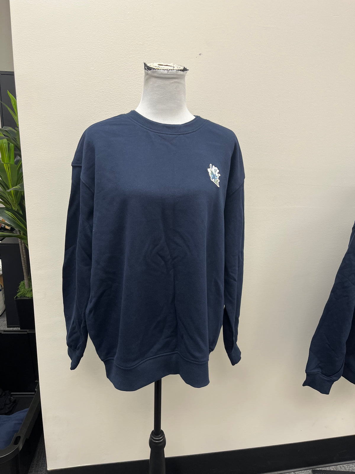 New Unisex Blue Crewneck Sweater