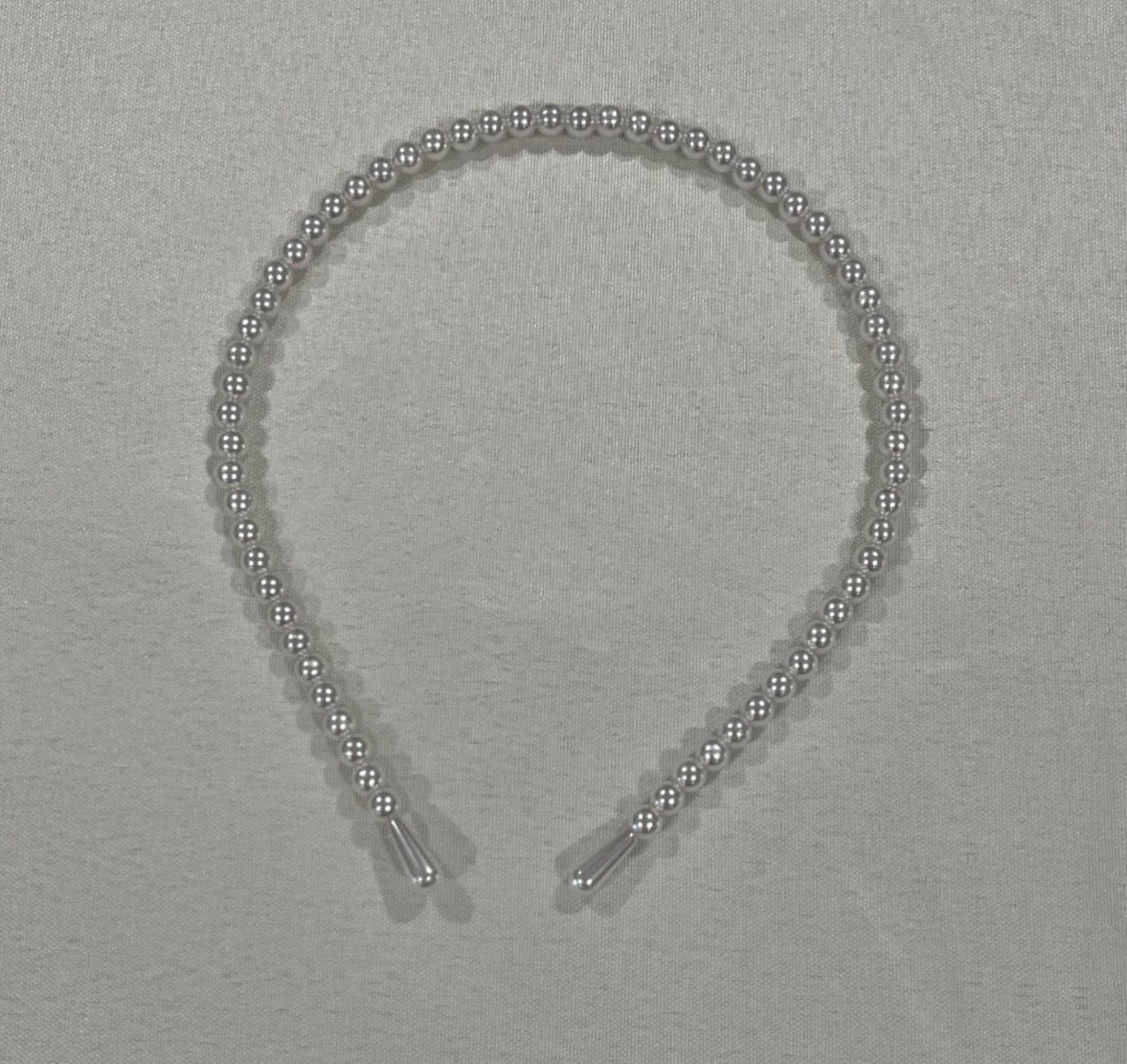 New Beaded White Headband