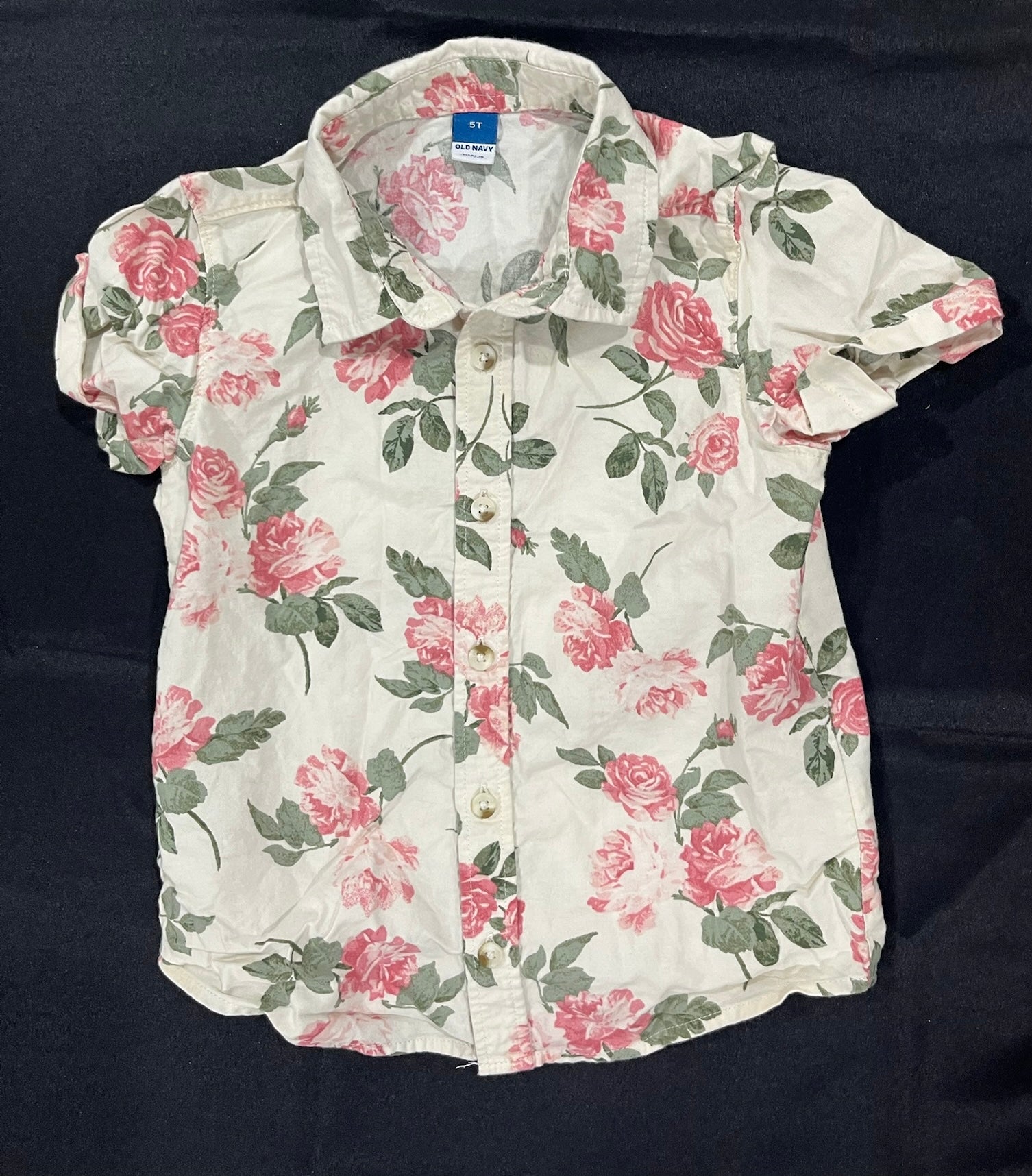 Toddler Floral Button Up Shirt image 0
