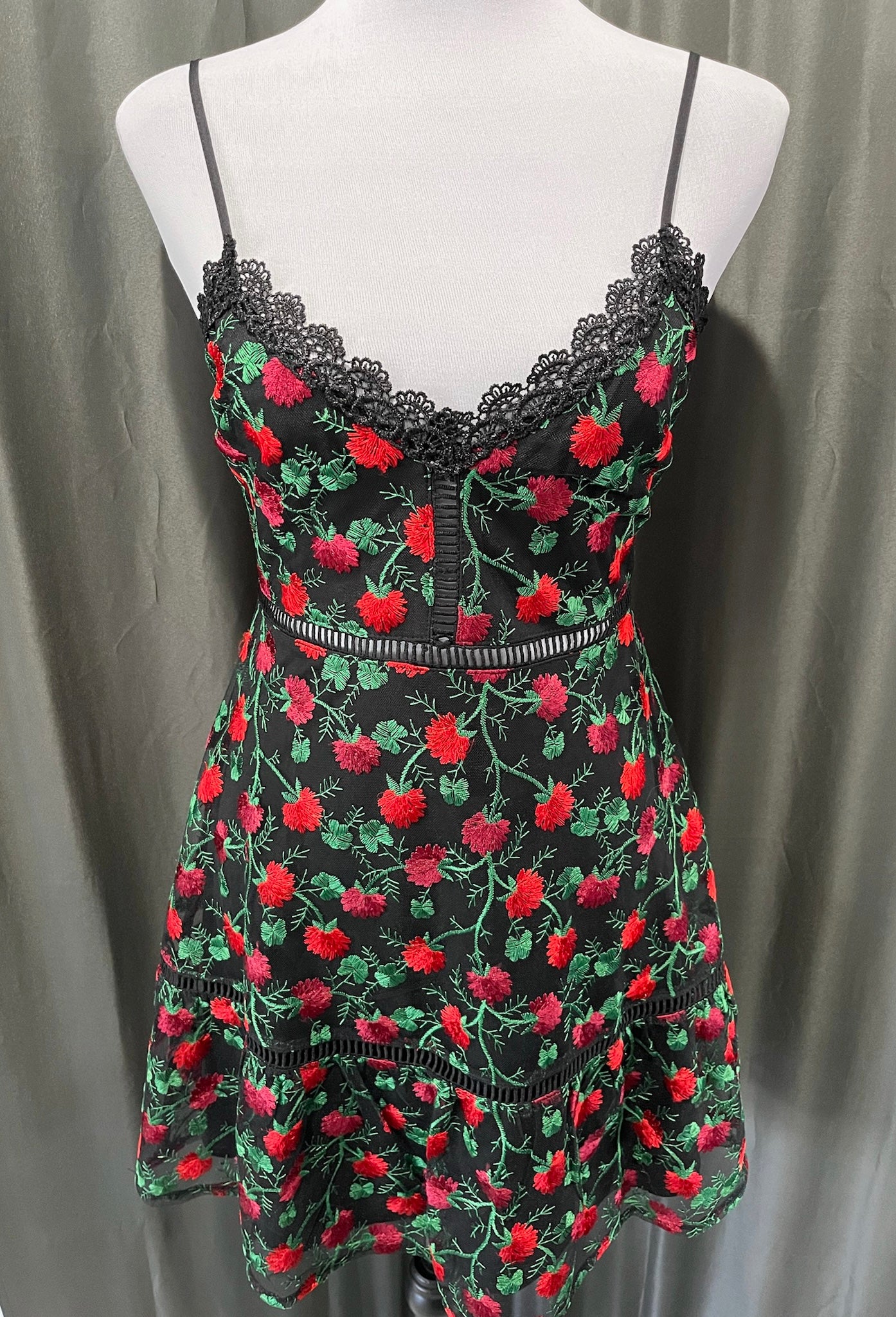 Black & Red Floral Dress image 0