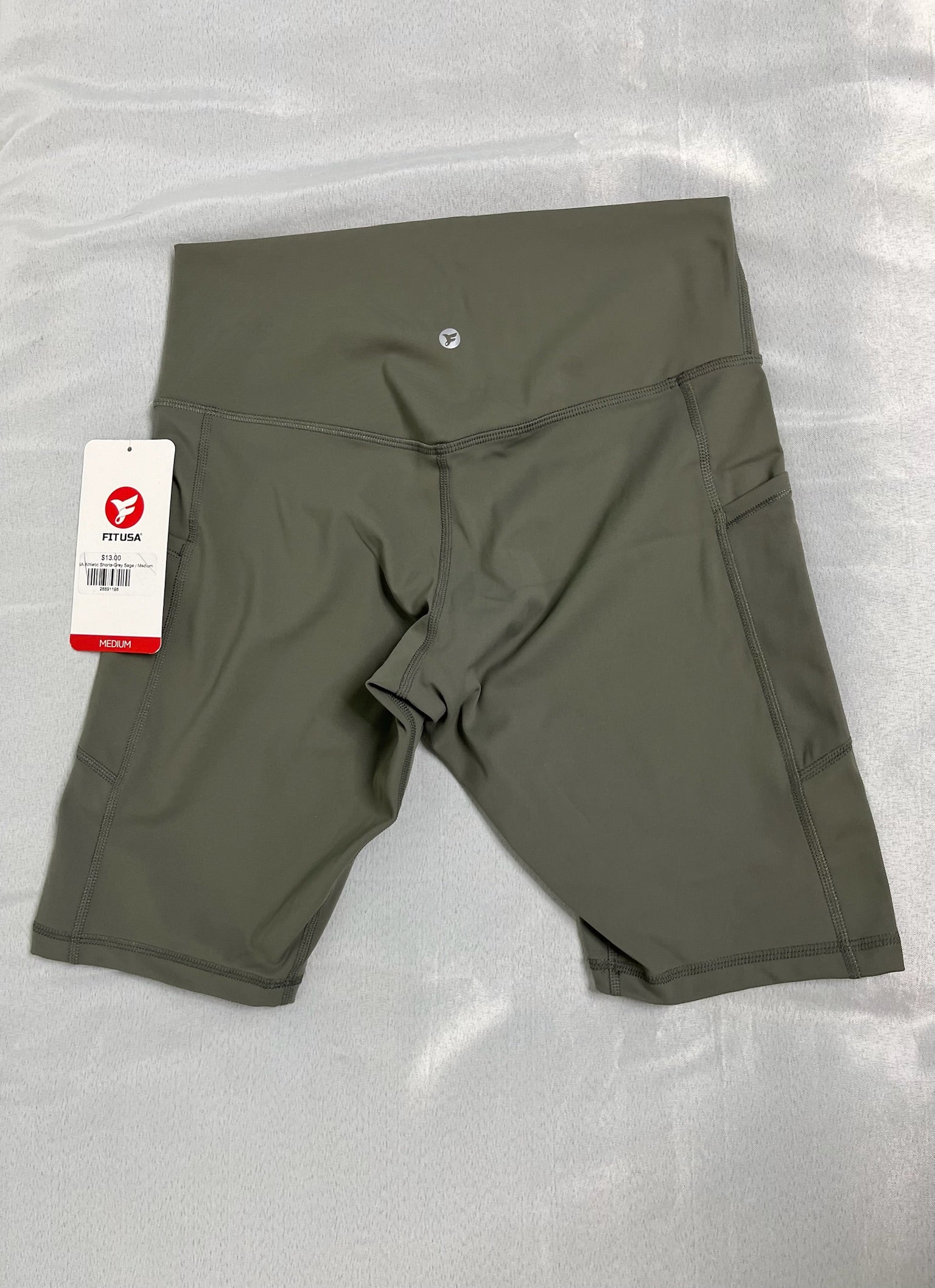 Women’s Green Exercise Shorts image 1