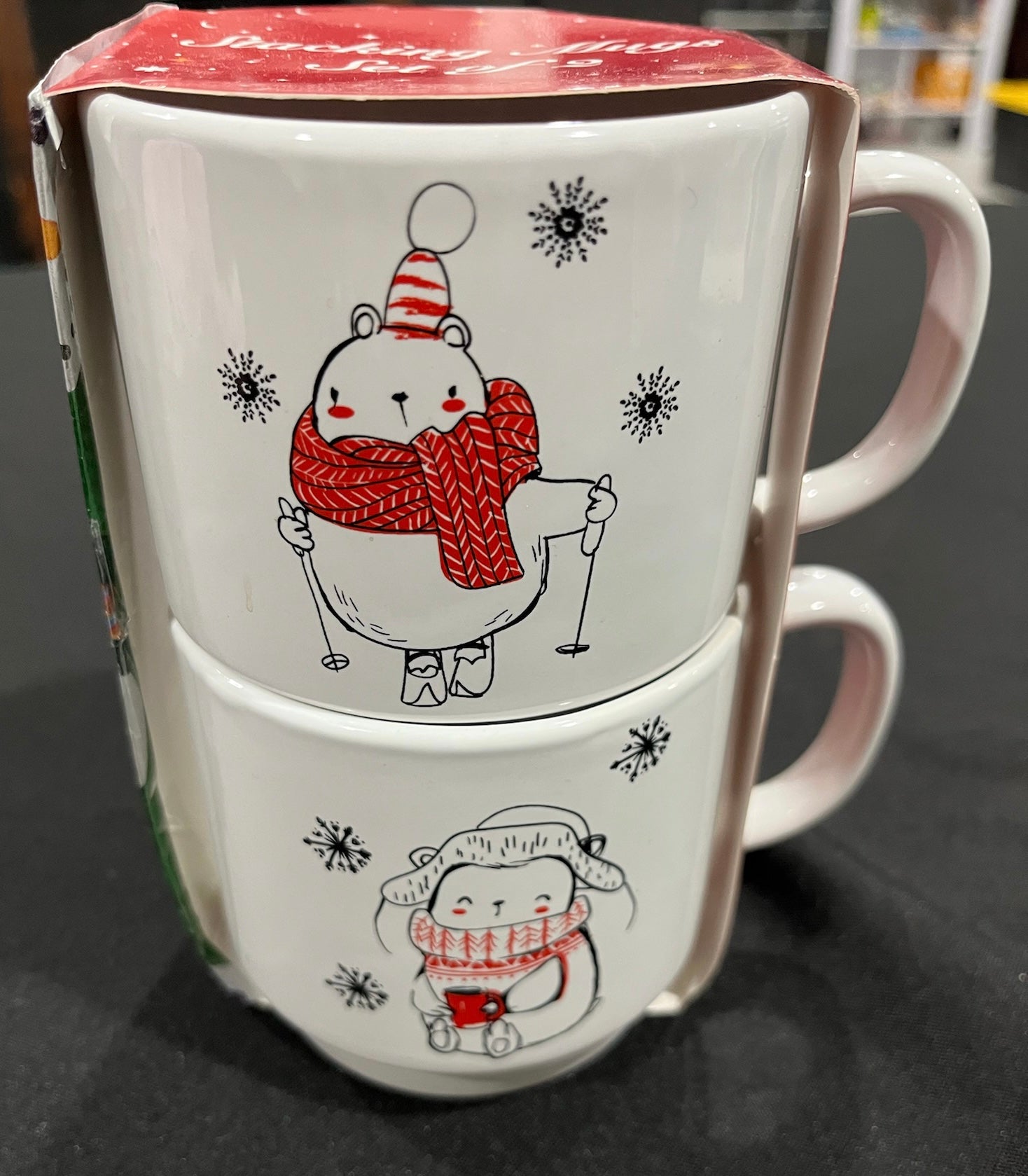 Two Piece Stackable Christmas Mug Set image 2