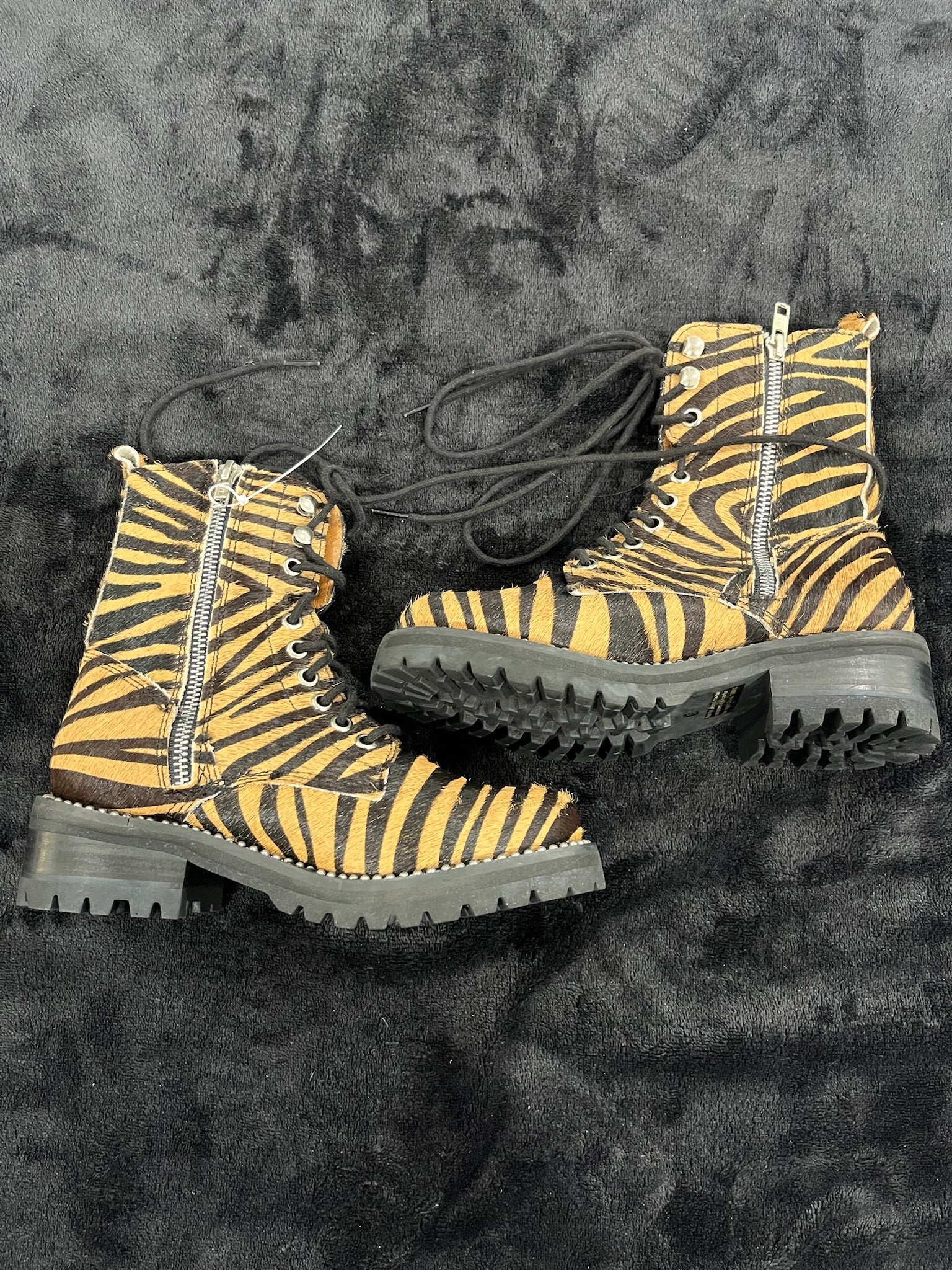 Women’s Tiger Print Jax Studded Combat Boots image 1