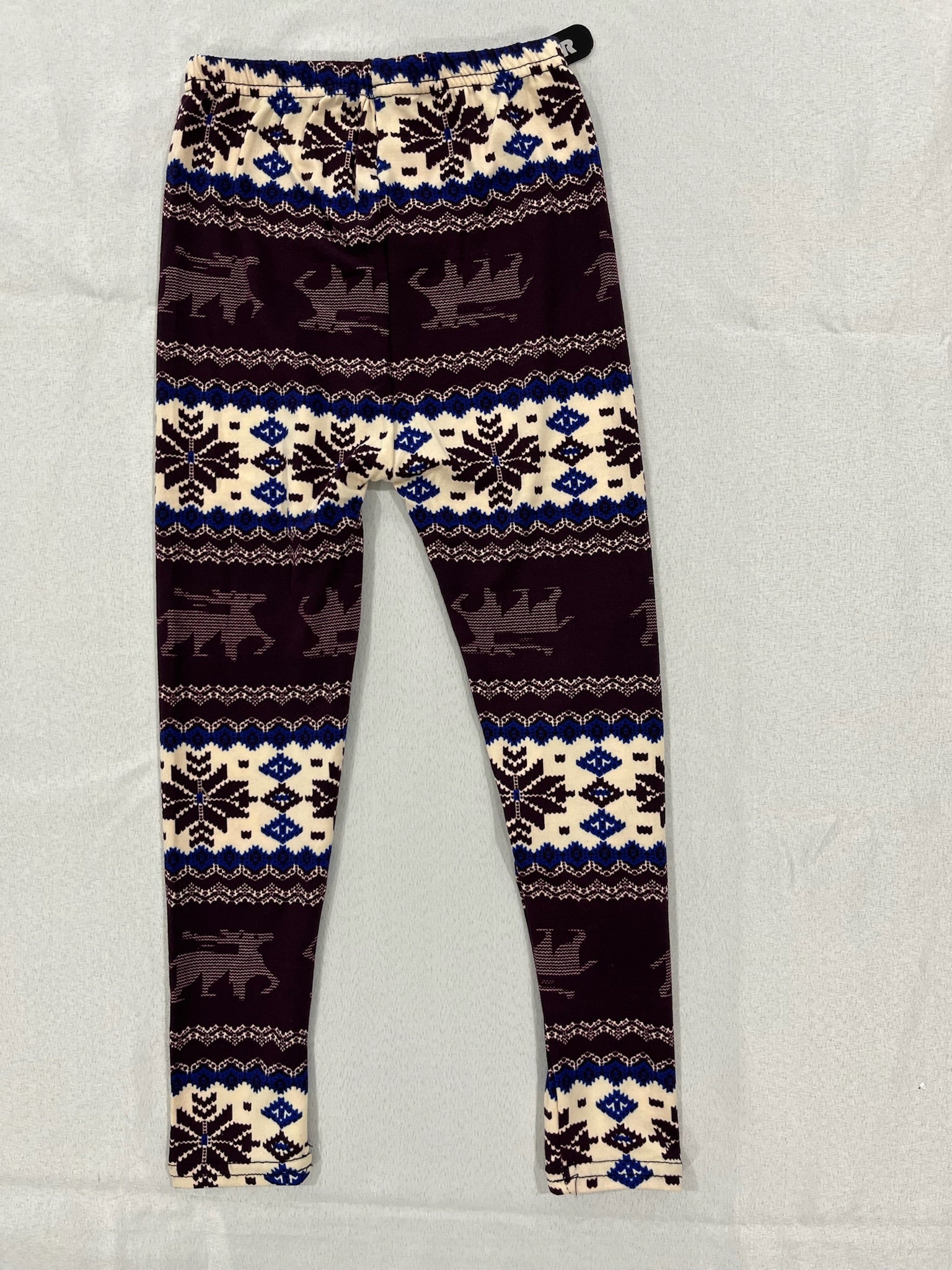Girls Purple Christmas Leggings image 1