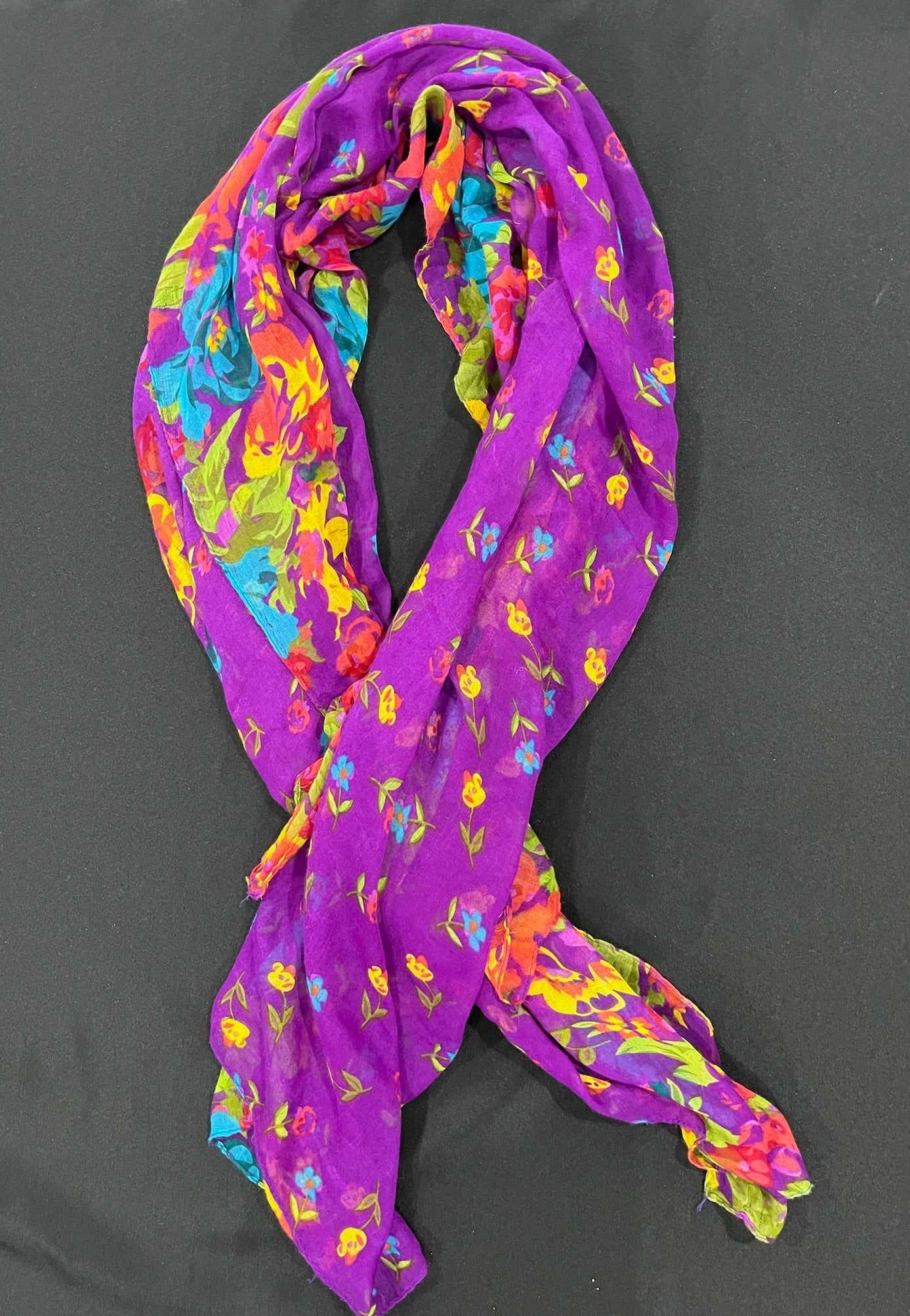Purple Floral Scarf image 0