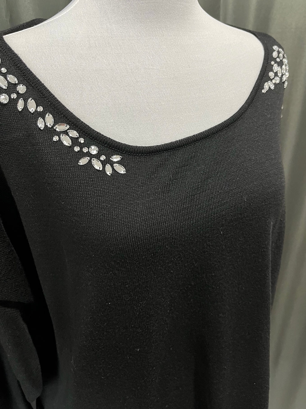 Black Shirt With Rhinestones image 3