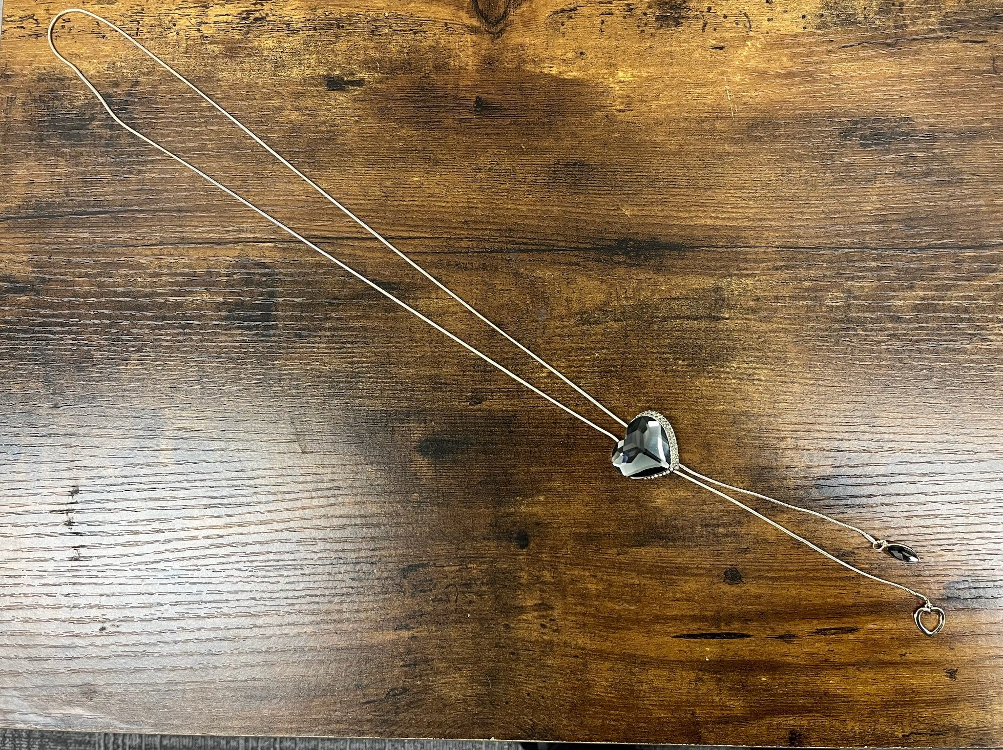 Used Black Heart Necklace