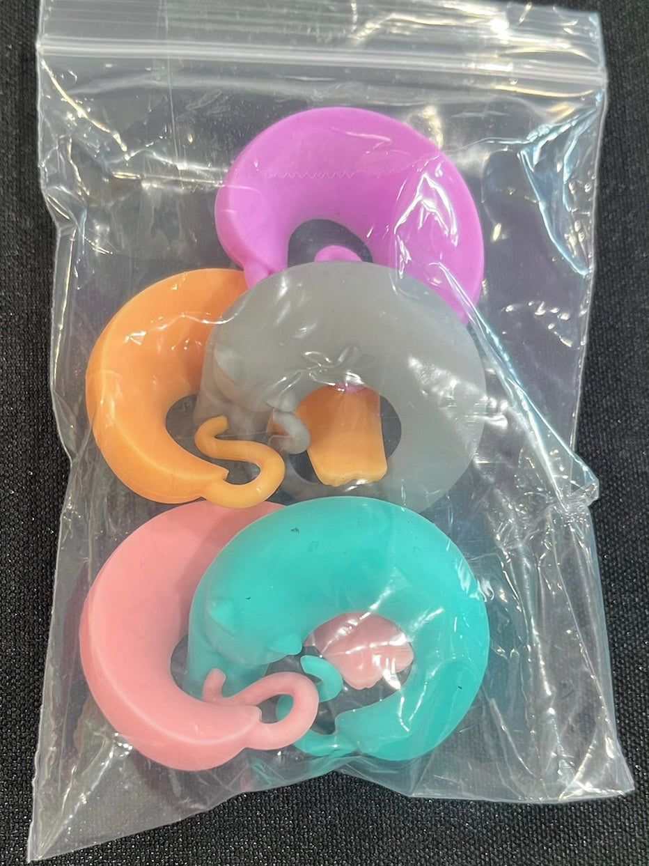 5 Pack Silicone Cat Wine Stem/Straw Charms image 0