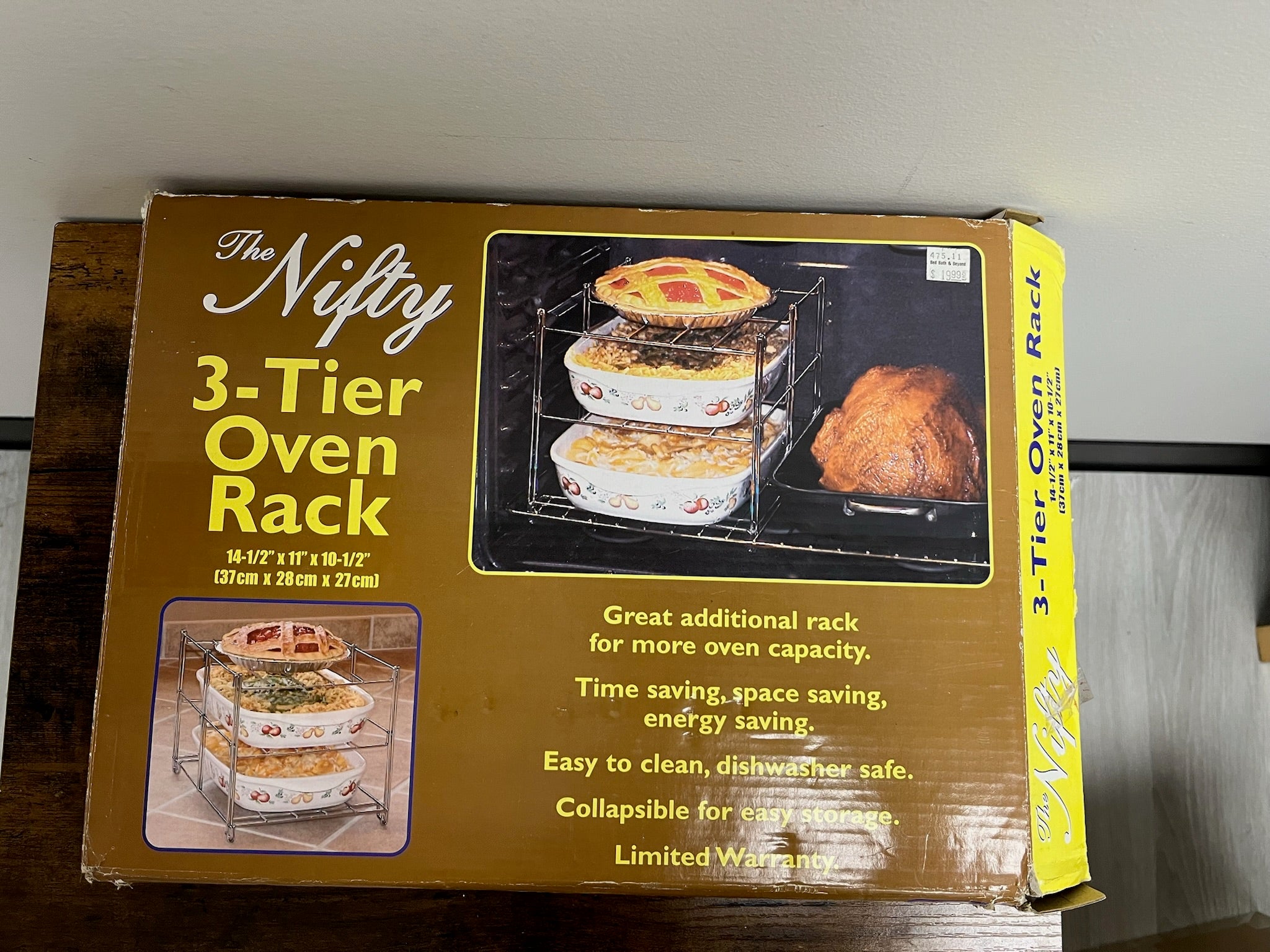 New (Only Stored) The Nifty 3-Tier Oven Rack