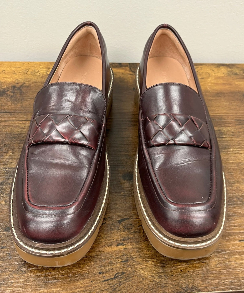 Used Burgundy Torie Platform Loafers