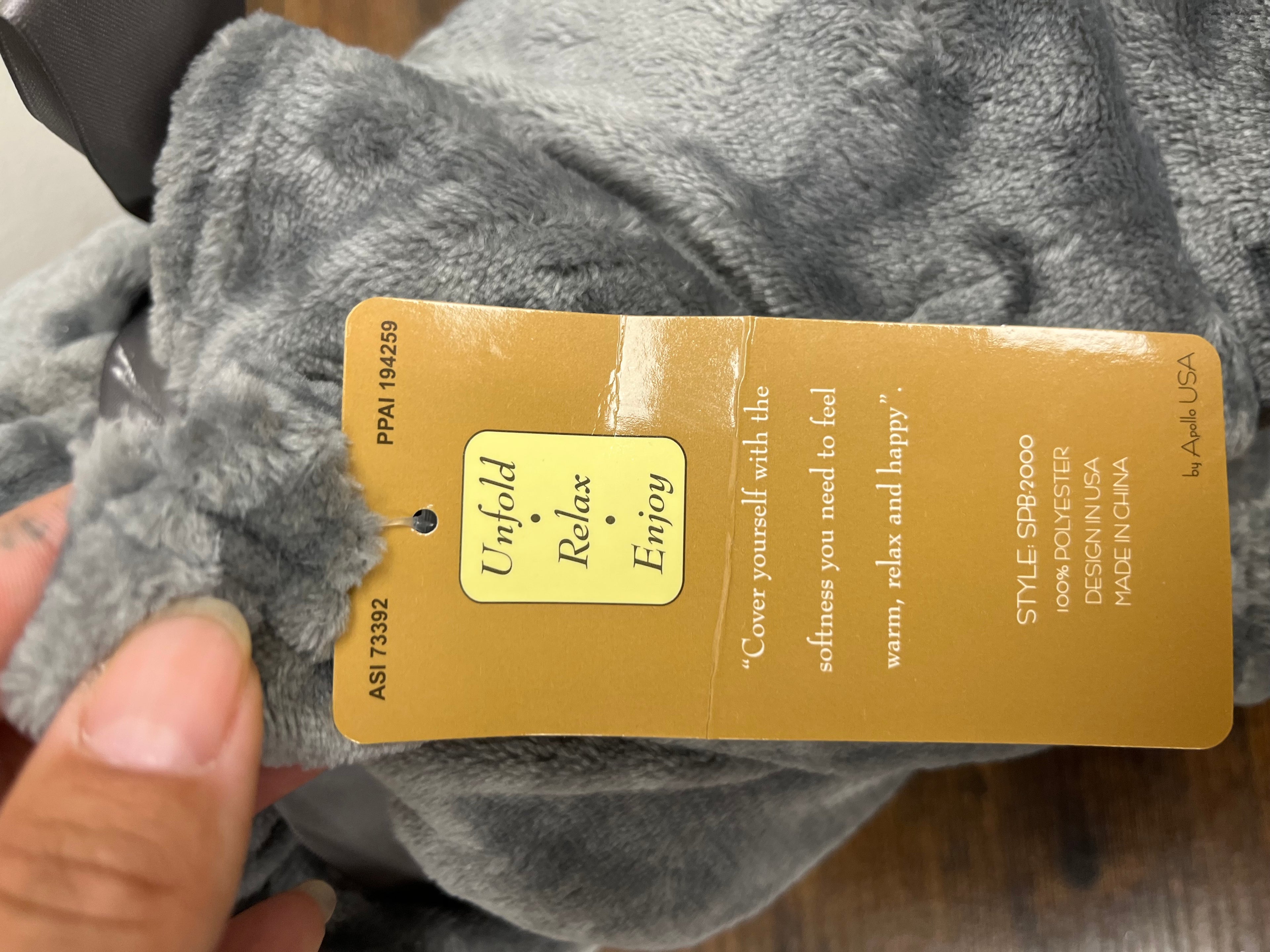 New Grey Throw Blanket