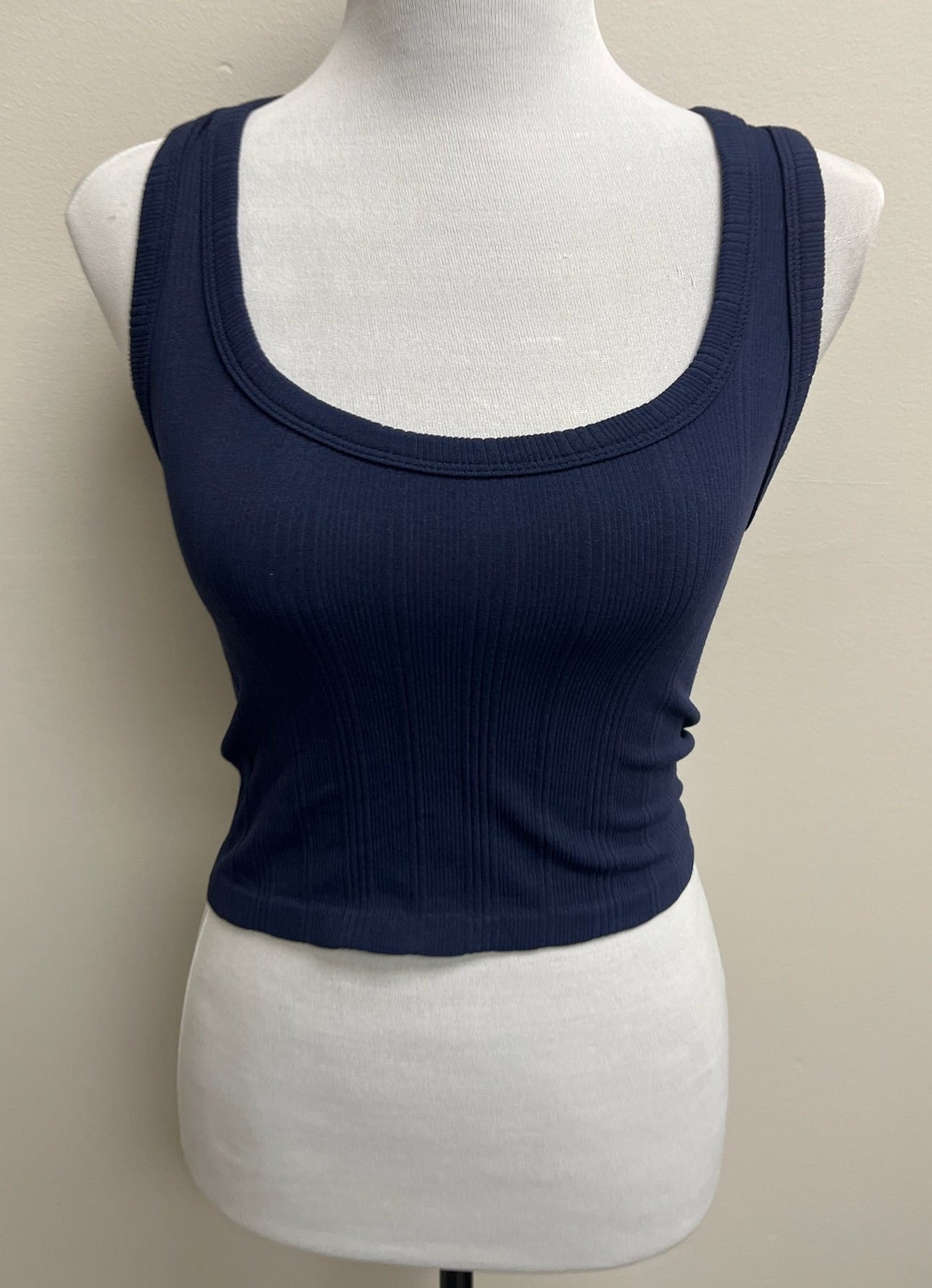Women’s Navy Blue Crop Top Tank Top