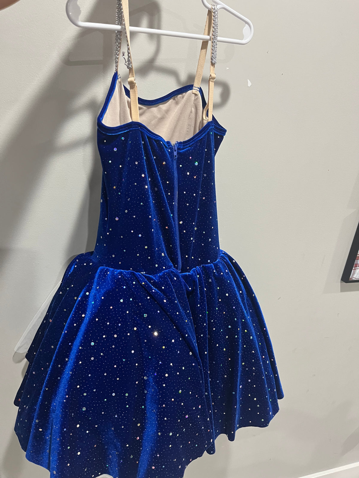 Used Women’s Blue Sparkly Dance Costume Dress