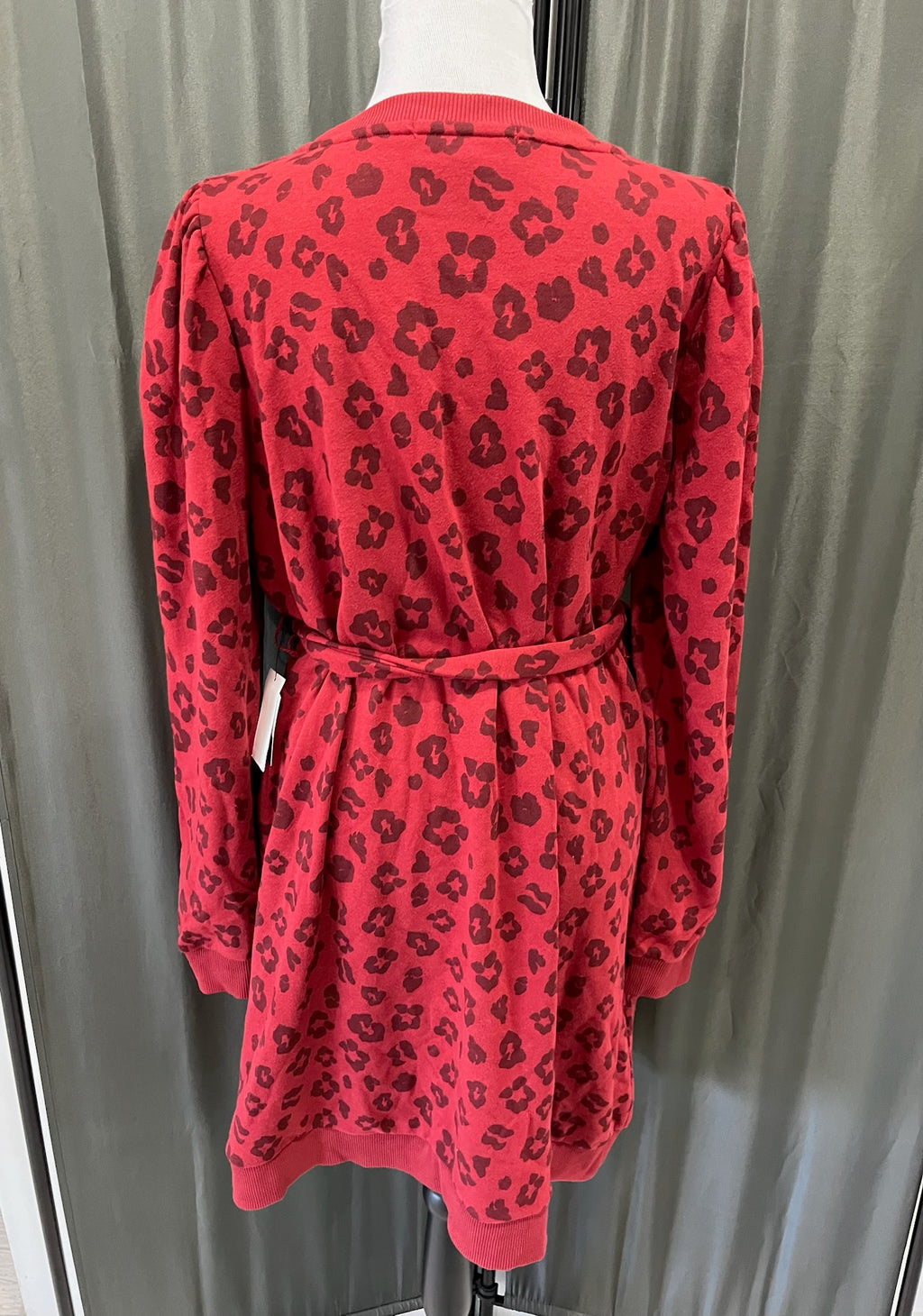 Women’s Burgundy Leopard Dress image 2