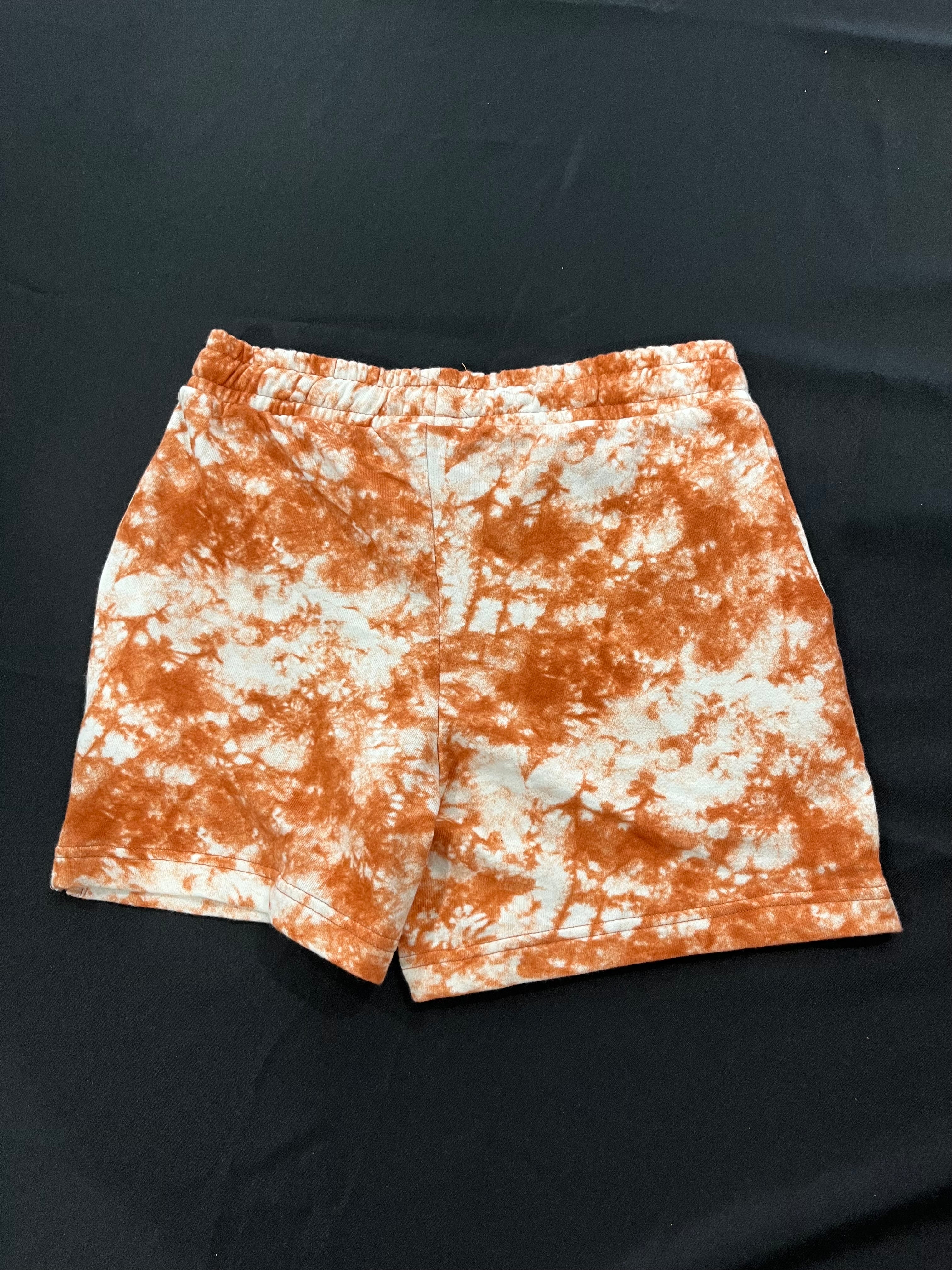 Orange Tie-Dye Shorts image 1