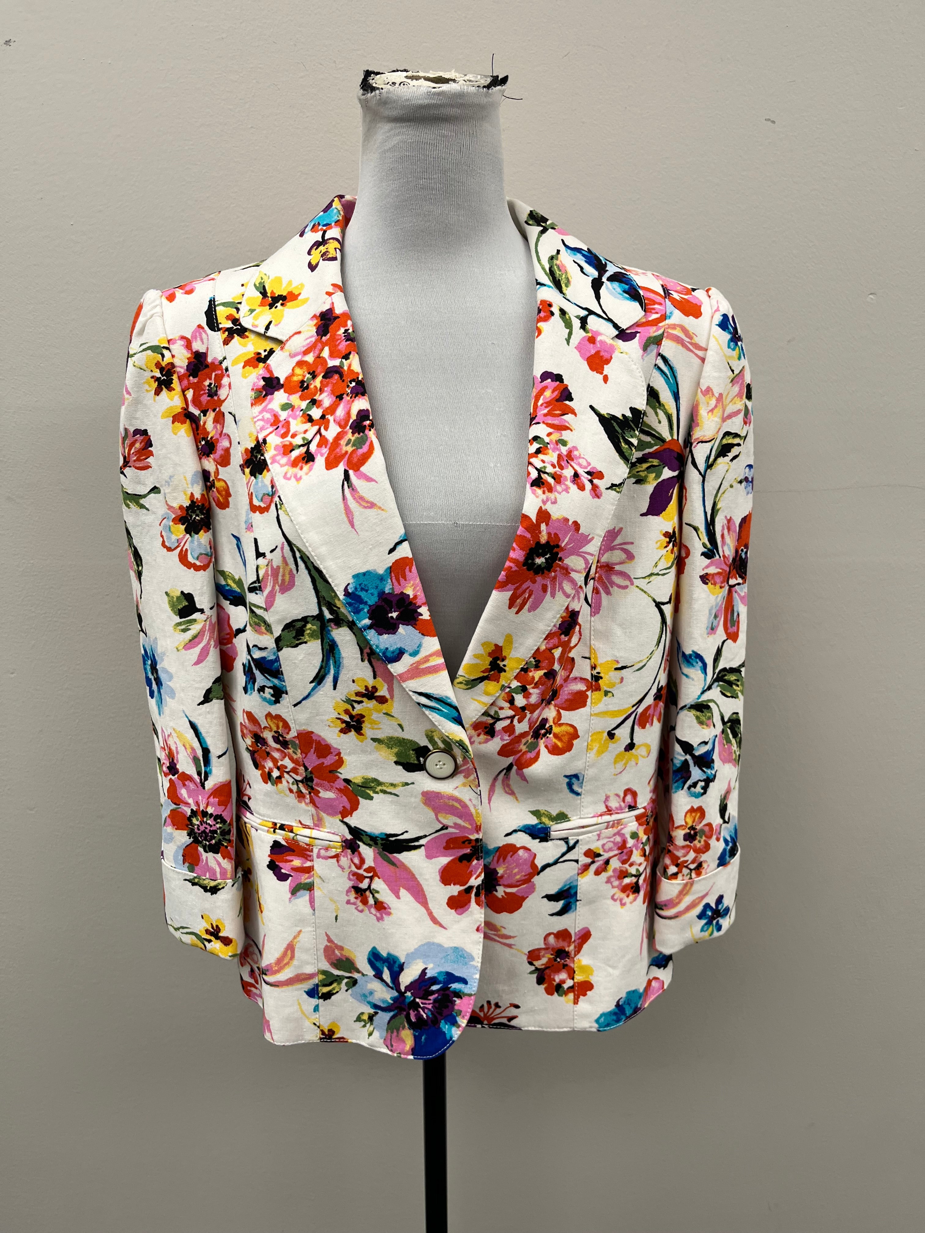 Used Women’s Floral Suit Jacket Blazer