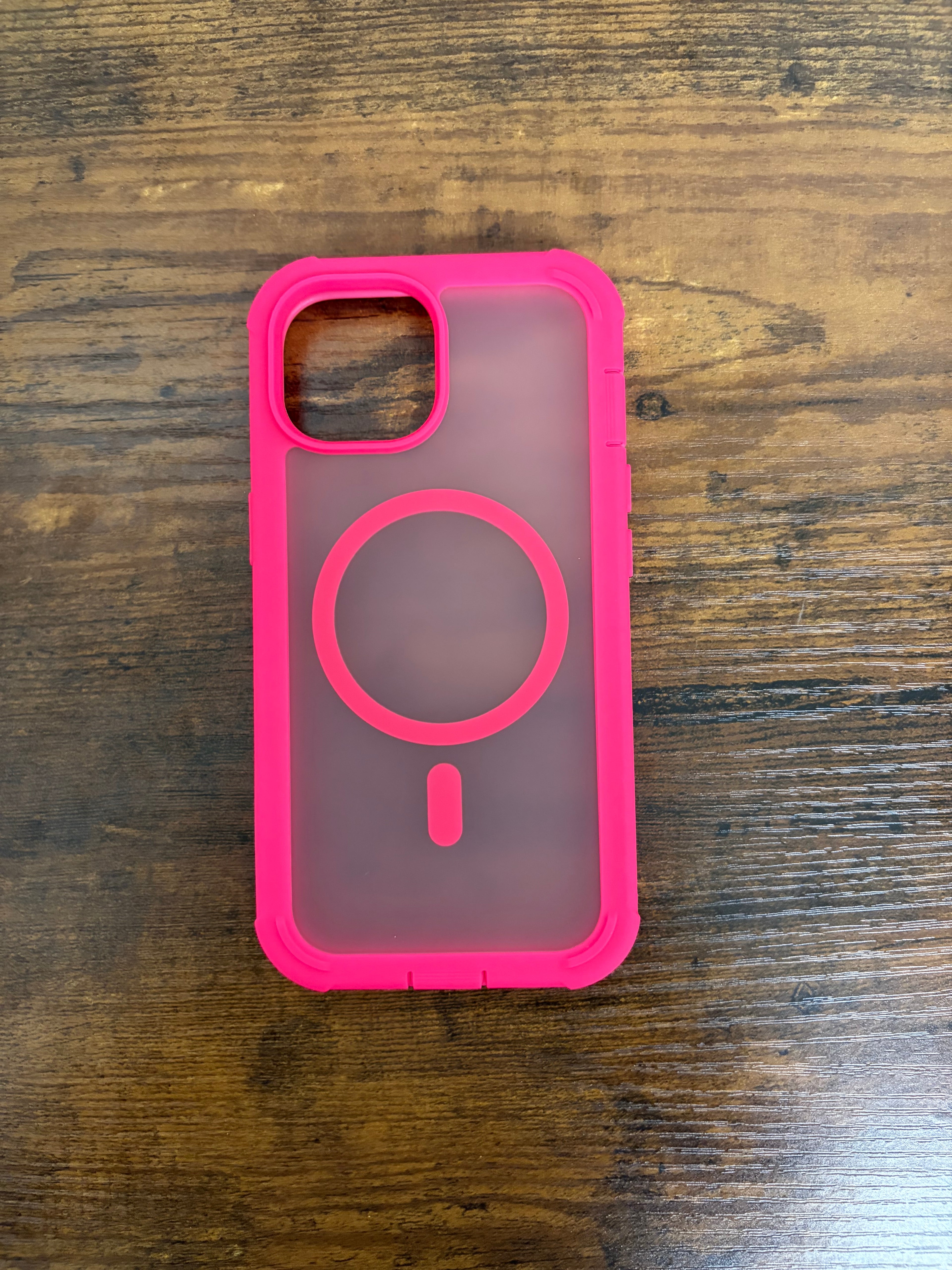 New Pink Magnetic iphone 15 Phone Case