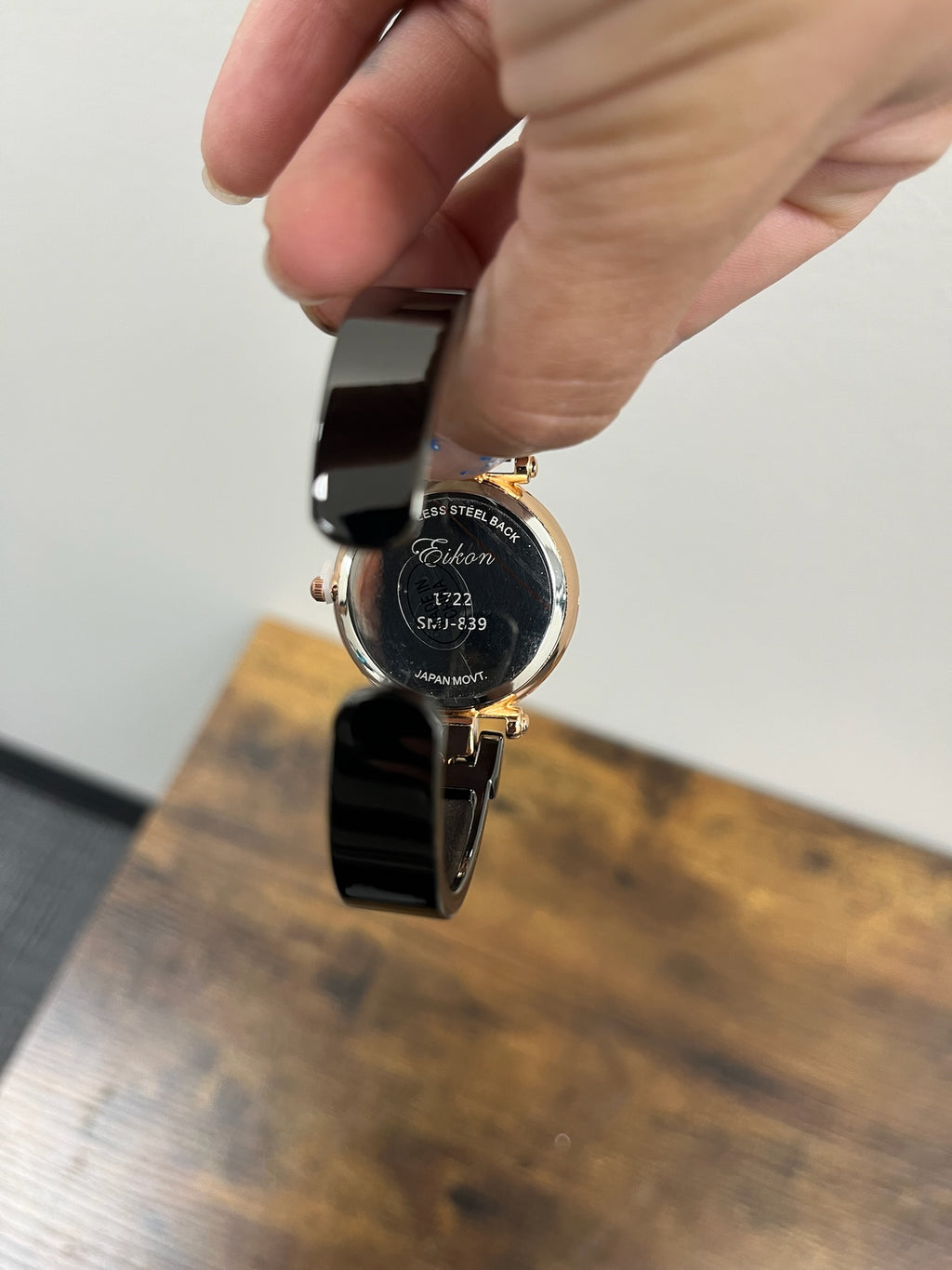 New Black Eikon Bangle Cuff Watch