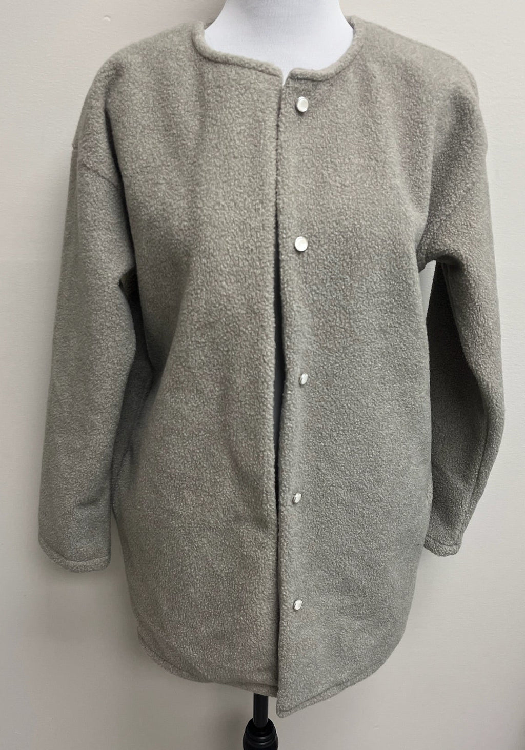 Women’s Grey Button Up Sweater