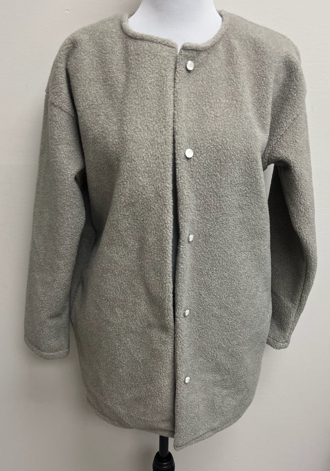 Women’s Grey Button Up Sweater