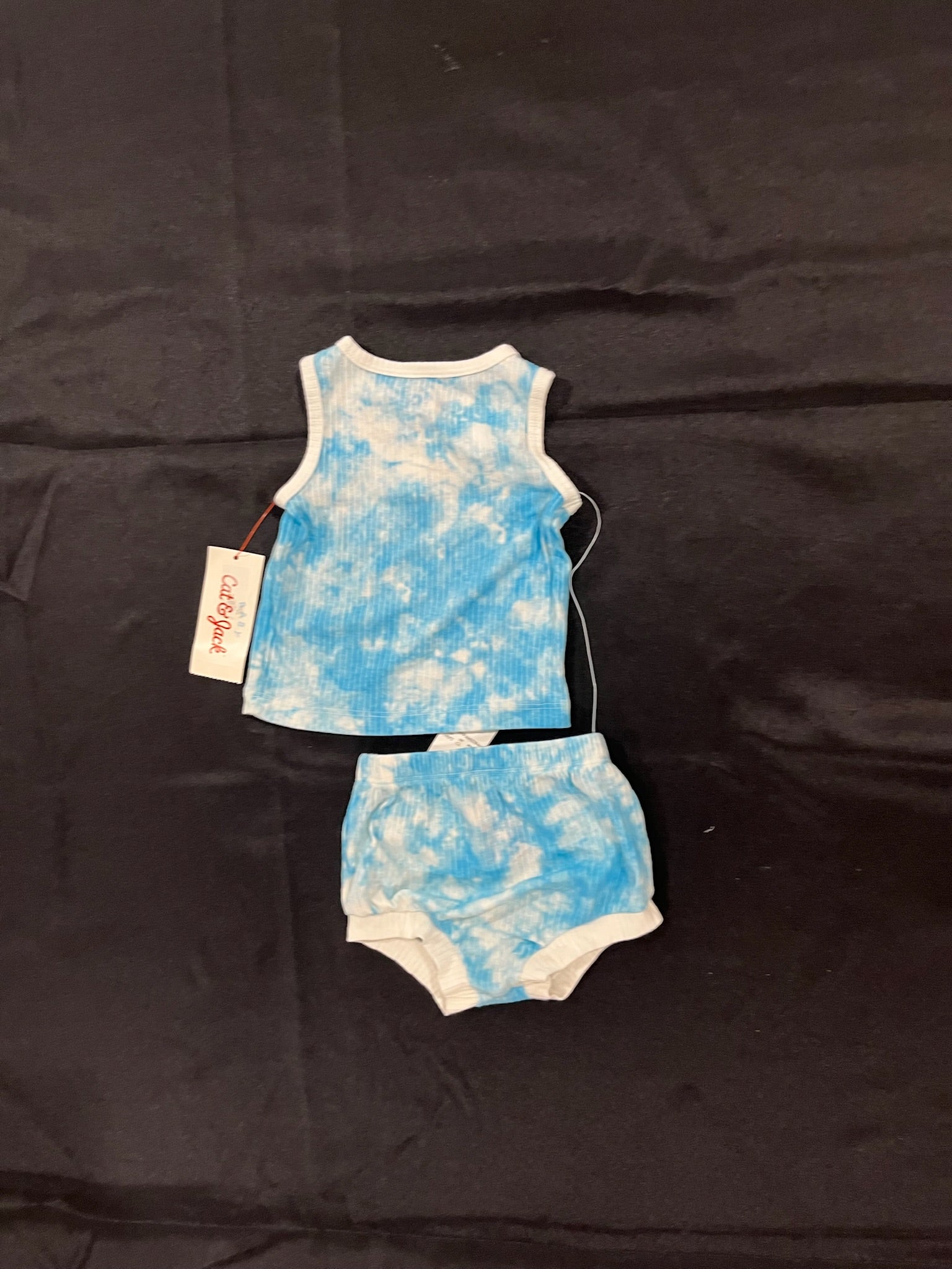 Baby Boy Blue Tie Dye Two Piece Set image 2