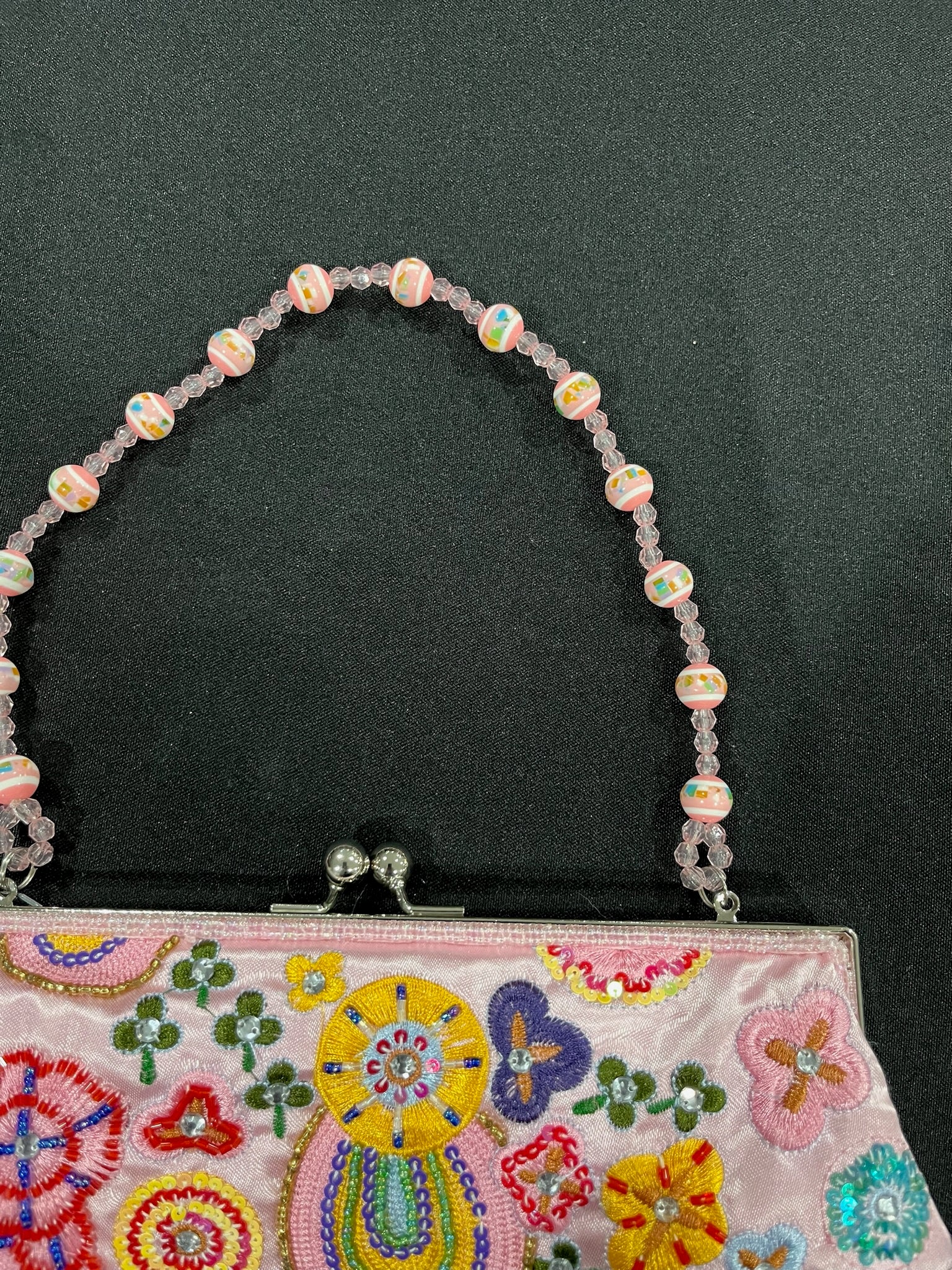 Vintage Small Pink Beaded Purse image 3