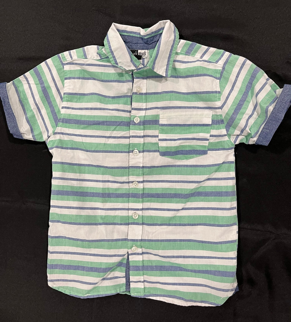 Boys Striped Button Up Shirt image 0