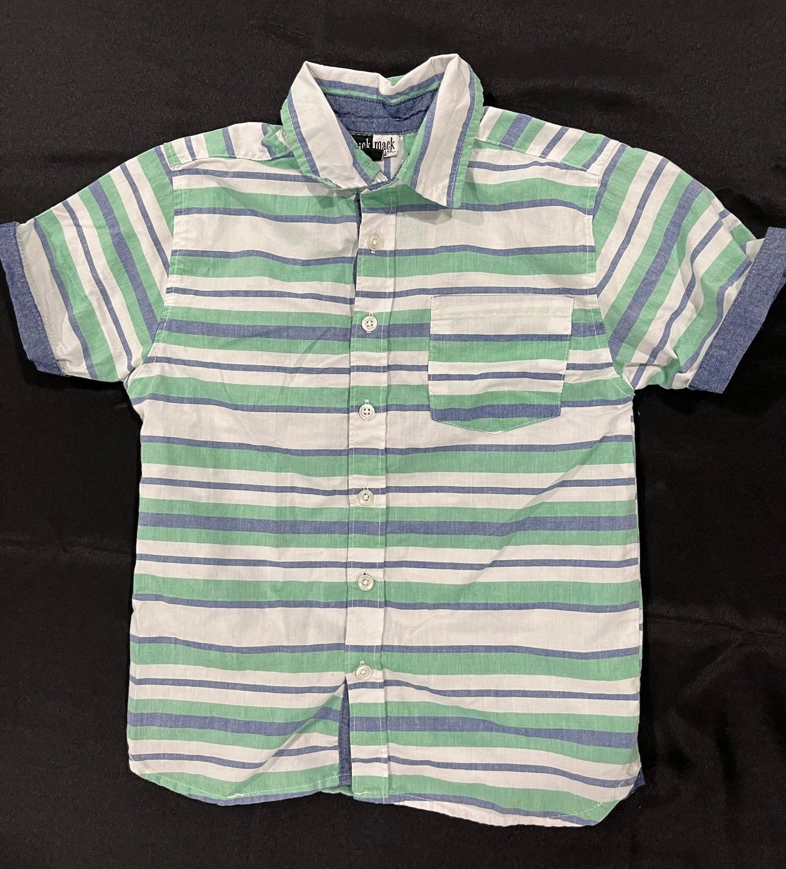 Boys Striped Button Up Shirt image 0