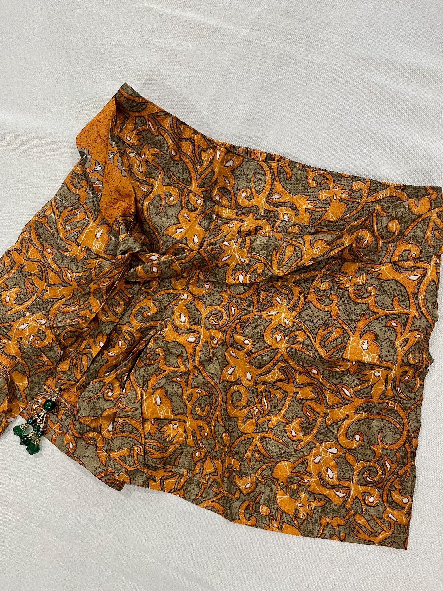 Women’s Shorts With Attached Beaded Waist Tie image 1