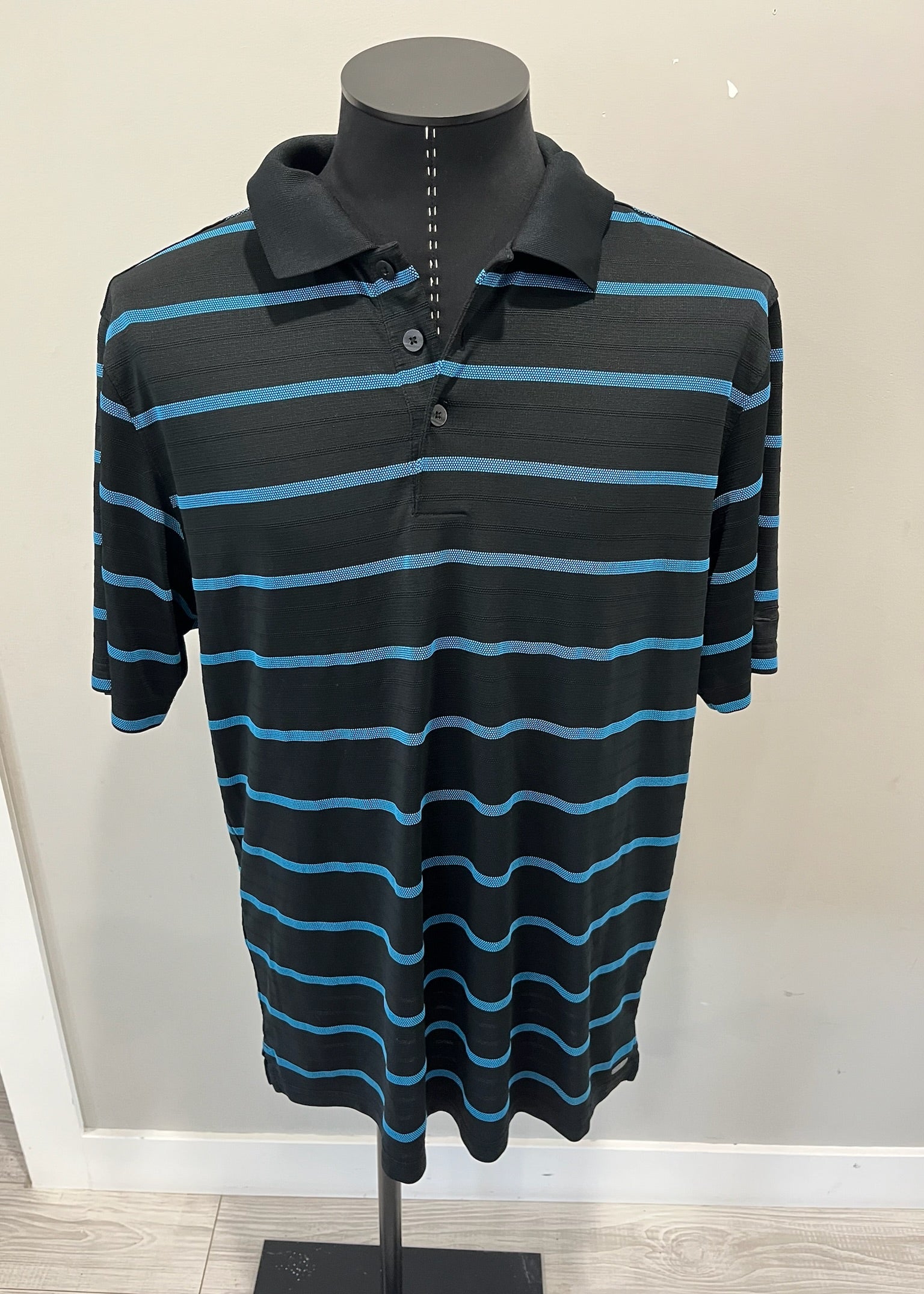 Men’s Striped Golf Polo Shirt image 0