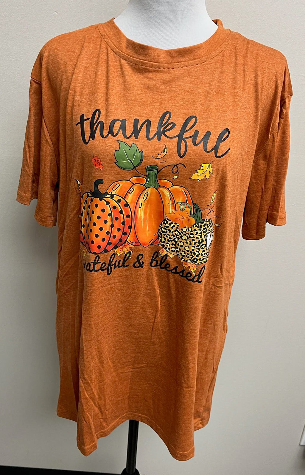 New Women’s Thankful, Grateful & Blessed Fall Shirt
