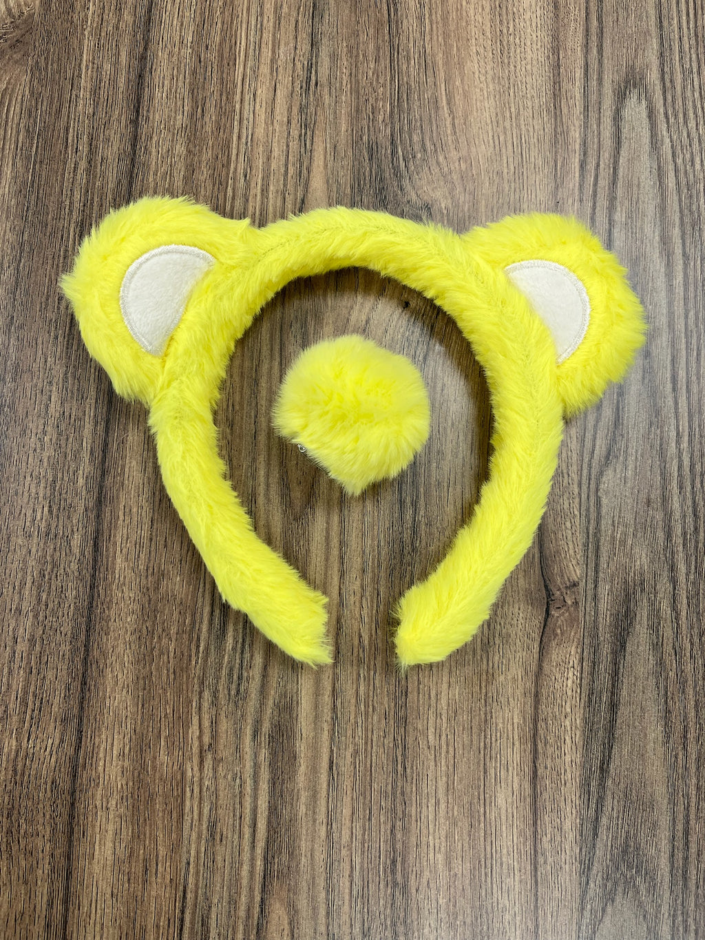 New Two Piece Yellow Headband & Clip On Tail