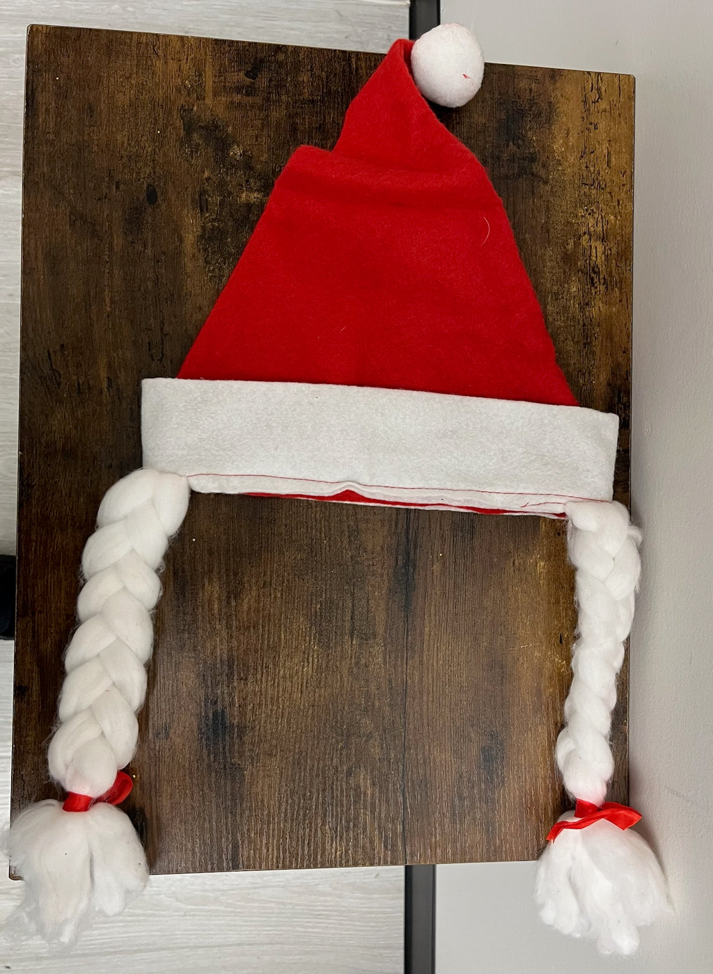 Christmas Hat With Pigtails