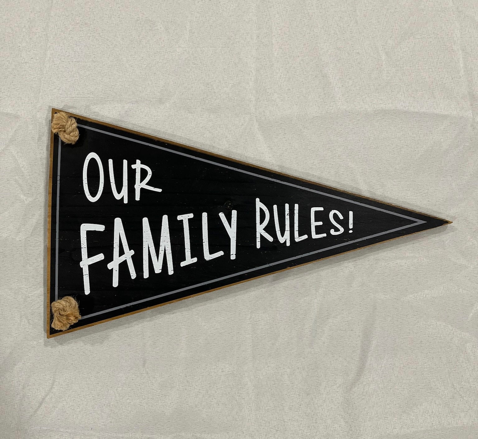 Our Family Rules Wooden Sign image 0