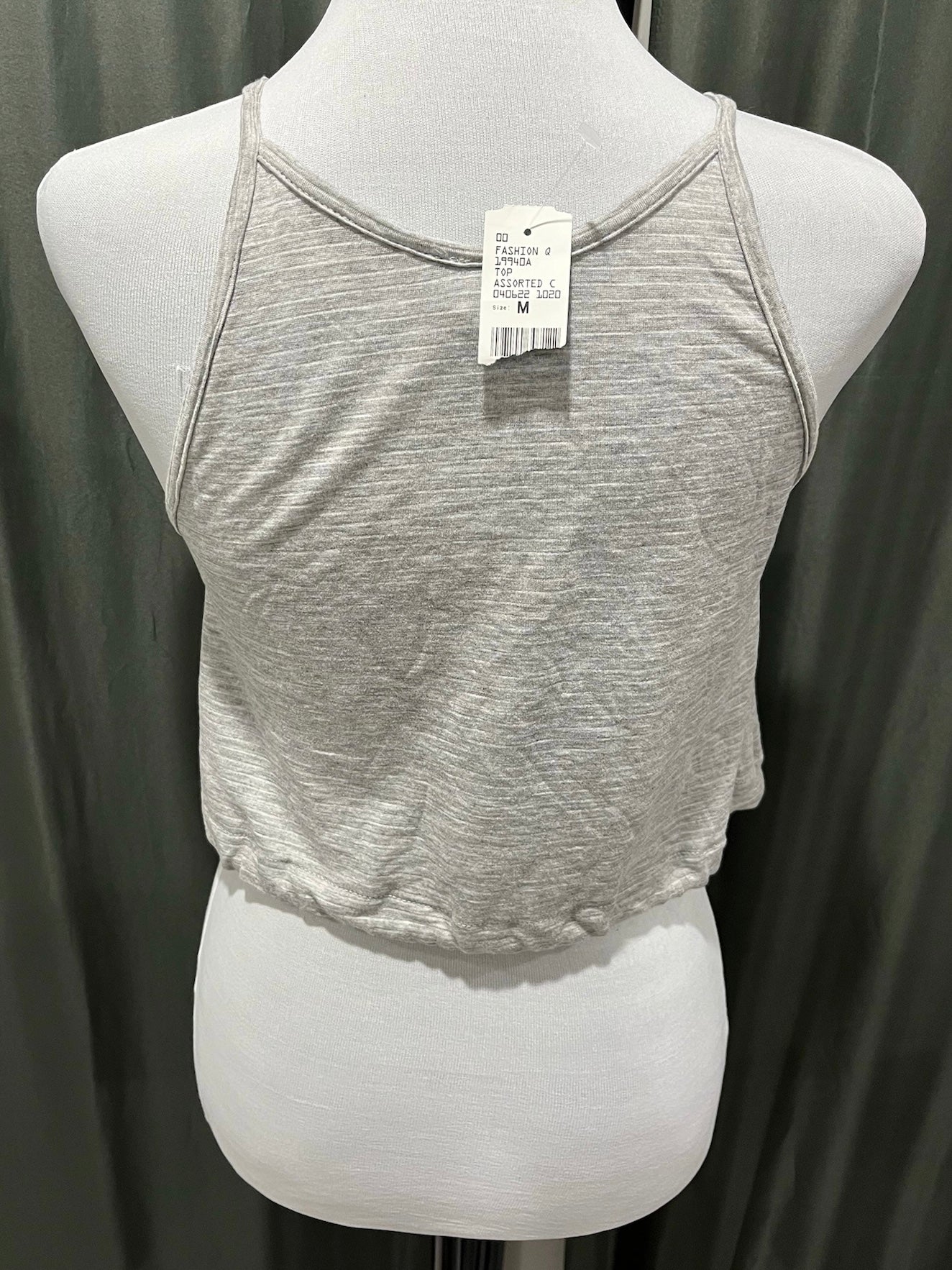 Grey Crop Tank Top image 2