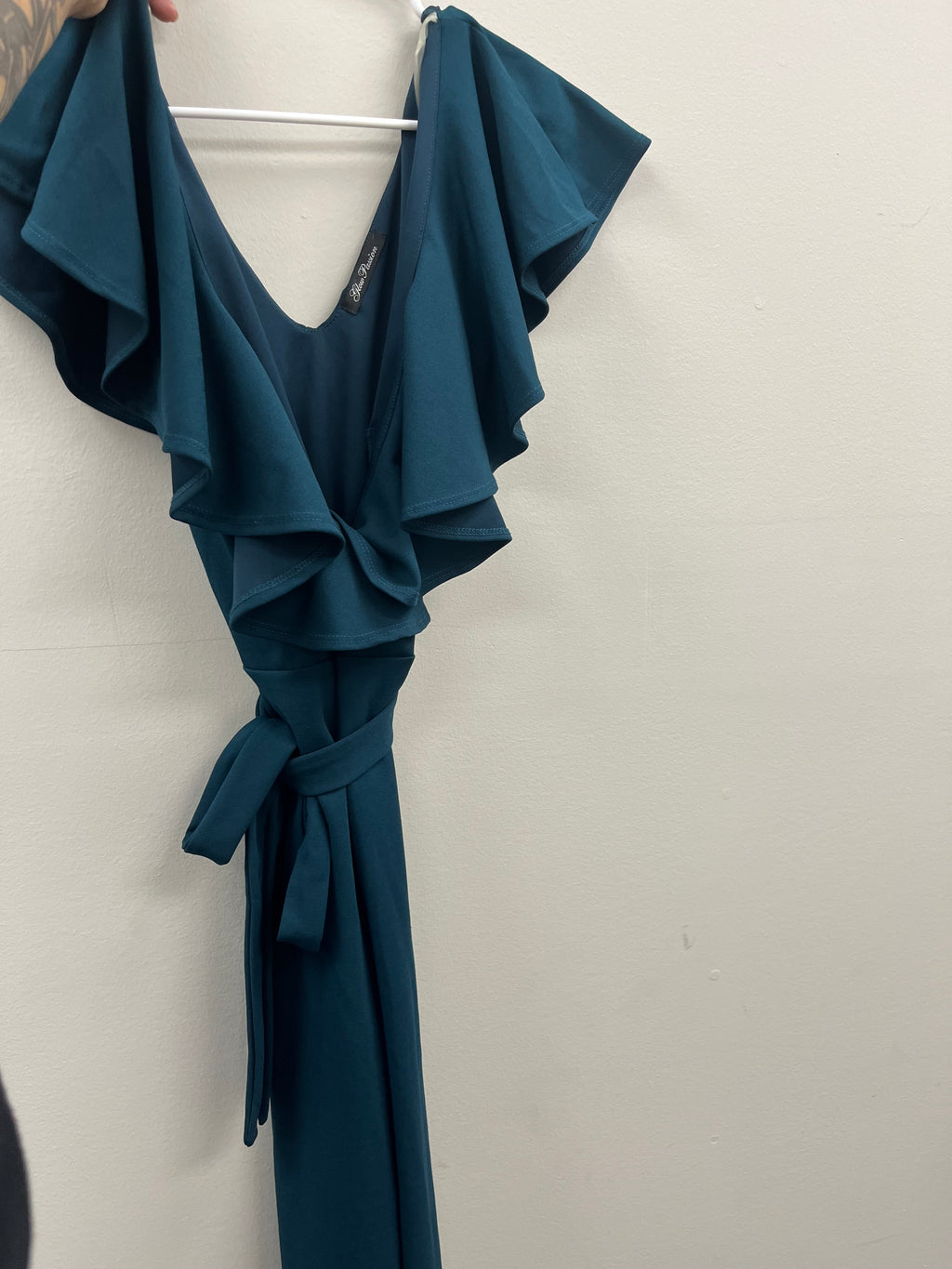 Used Women’s Blue Green Jumpsuit